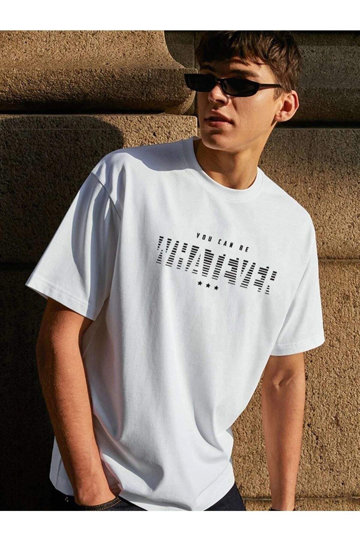 Hunors Sportswear & Company Erkek Oversize T-shirt Whatever Baskılı