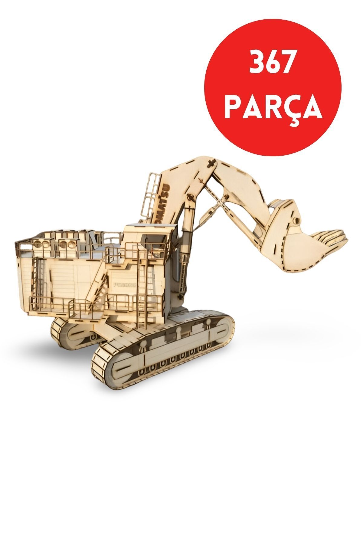 ALGWOOD 367 Parça Komatsu PC8000 Ahşap Maket - Ahşap İş Makinesi Maketi - Büyük Boy Gerçekçi Maket