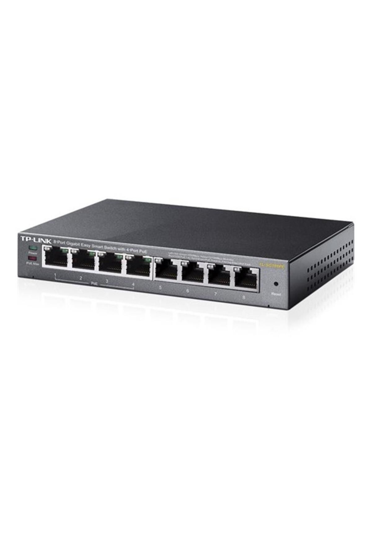 Vobotek Teknoloji -Link TL-SG108PE 8 Port 4 Port Poe+ 10-100-1000 Mbps Easy Smart Switch Çelik Kasa