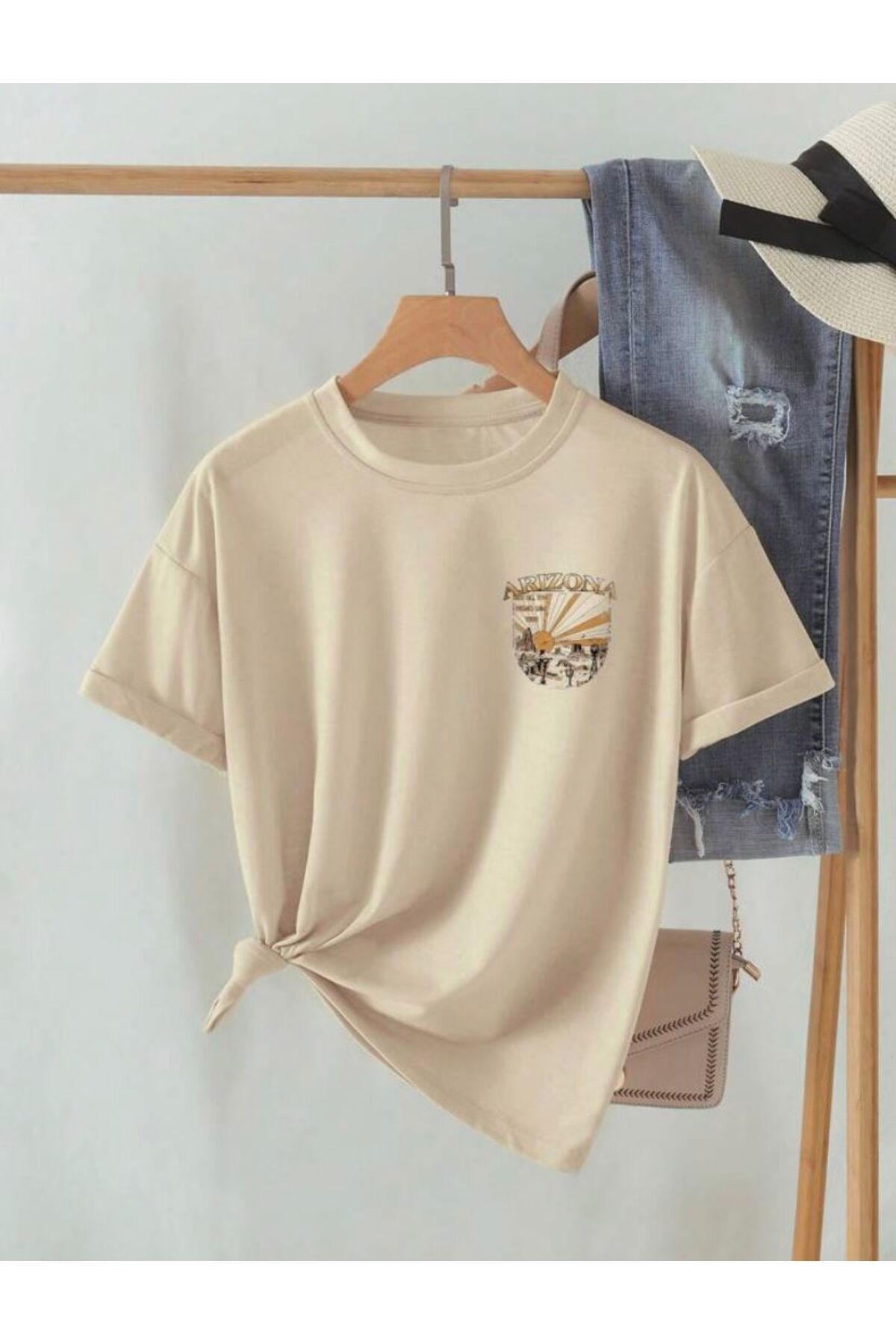Boi Arizona Baskılı Basic T-Shirt