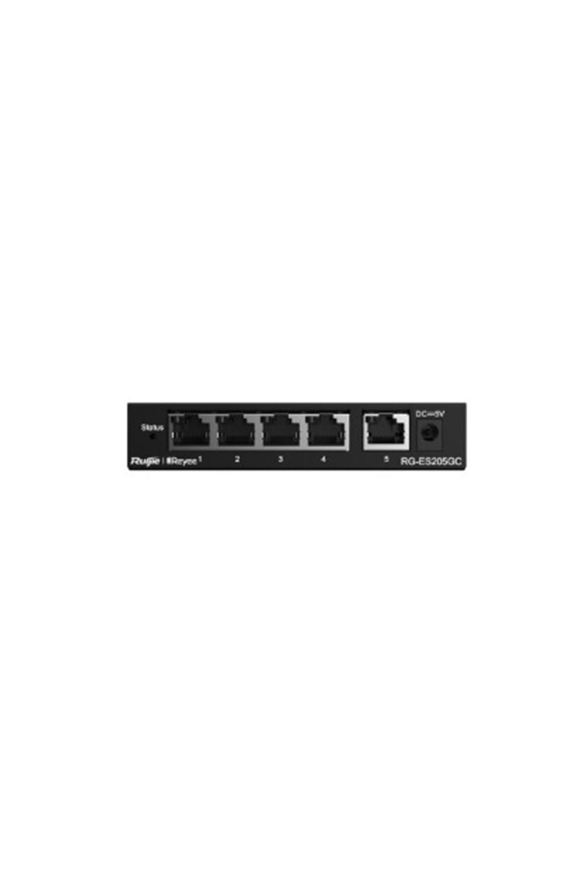 Vobotek Teknoloji Ruijie-Reyee RG-ES205GC 4Port 10-100-1000 Mbps+1 Port 10-100-1000 Mbps Gb Yönetilebilir 54W