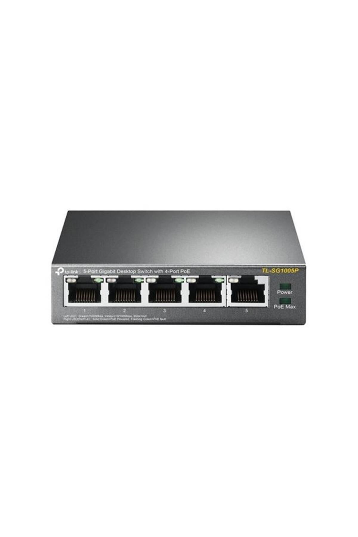 Vobotek Teknoloji -Link TL-SG1005P 5 Port 4 Port Poe+ 10-100-1000 Mbps Switch Çelik Kasa