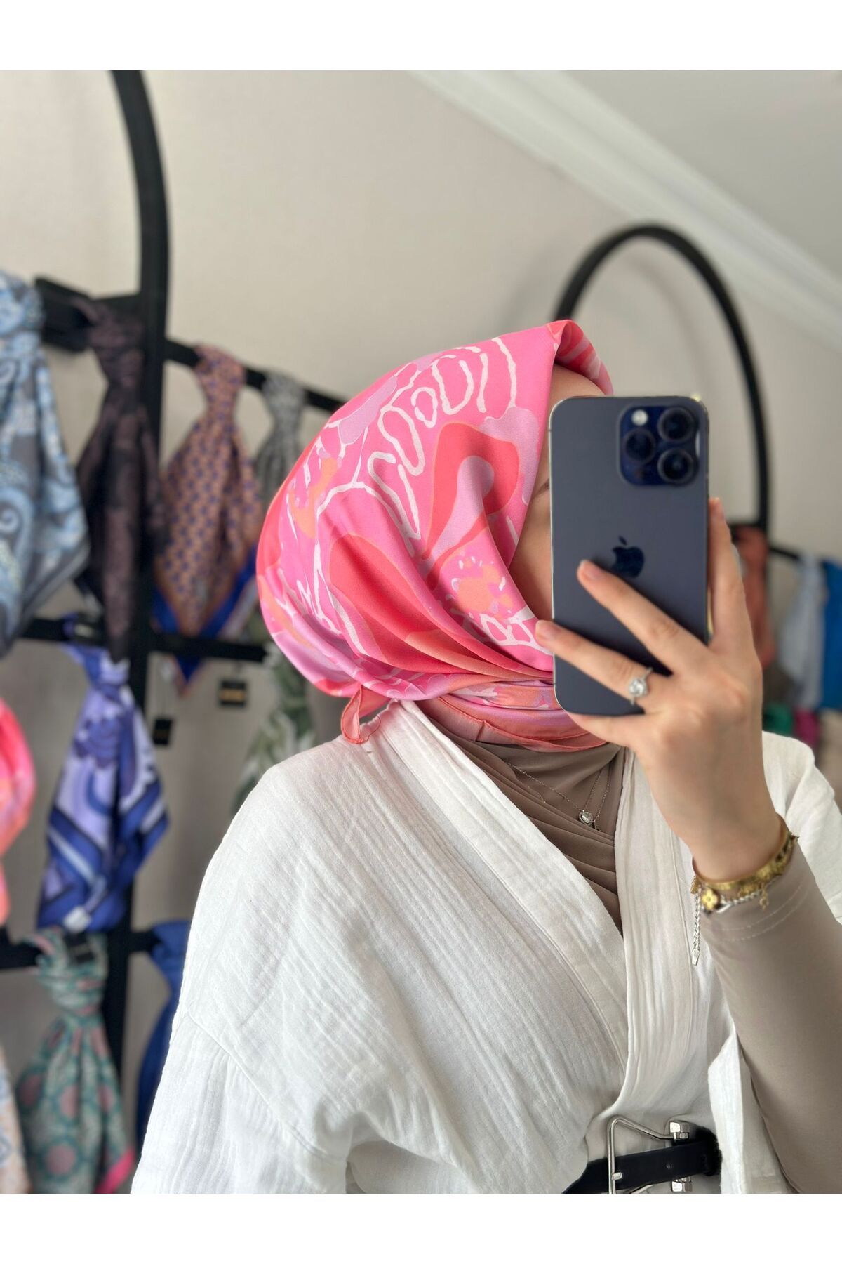 MONOOR LAVİNYA DESEN PAMUKLU SOFT EŞARP
