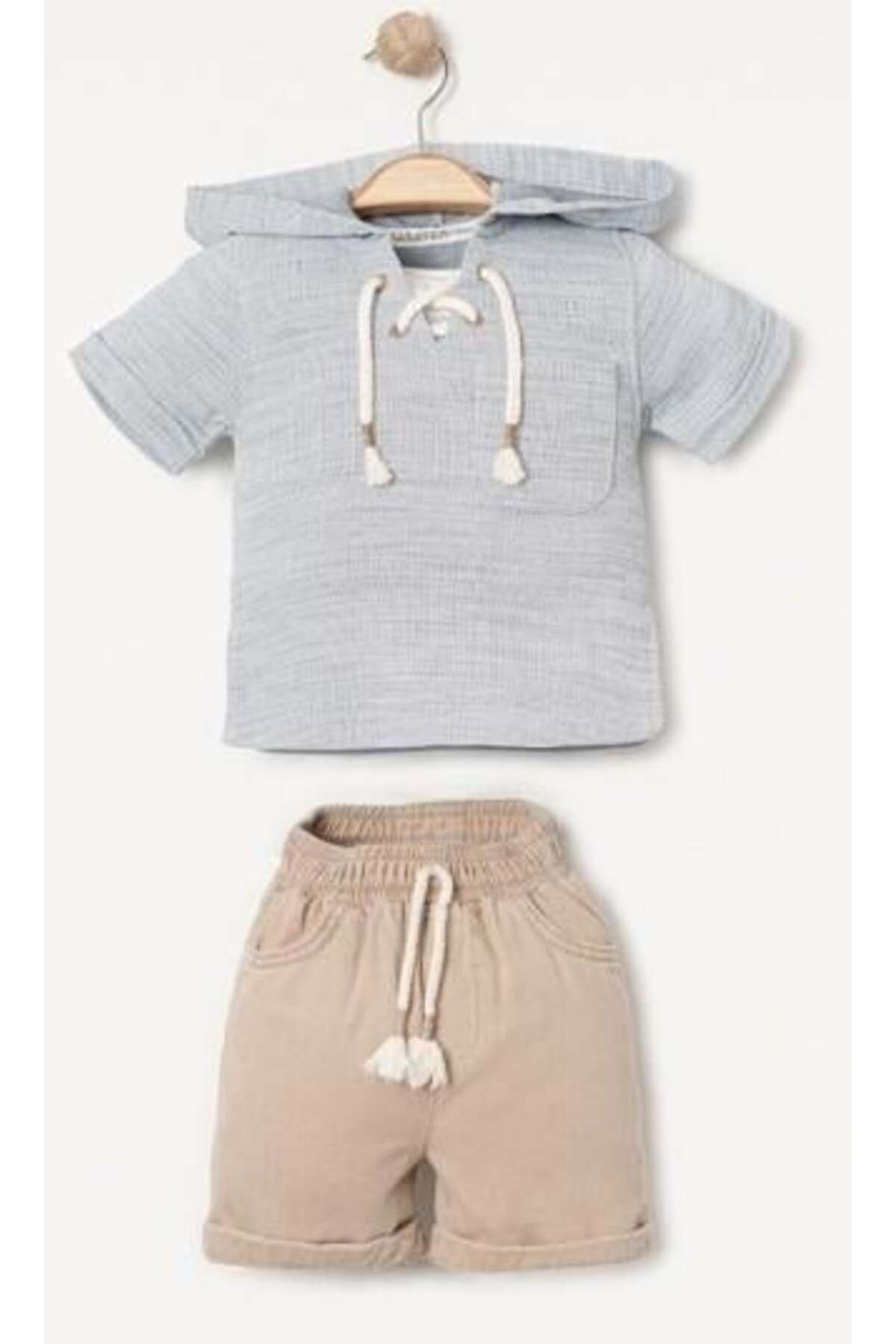 Babydoll 2li Takım Karavan Gri