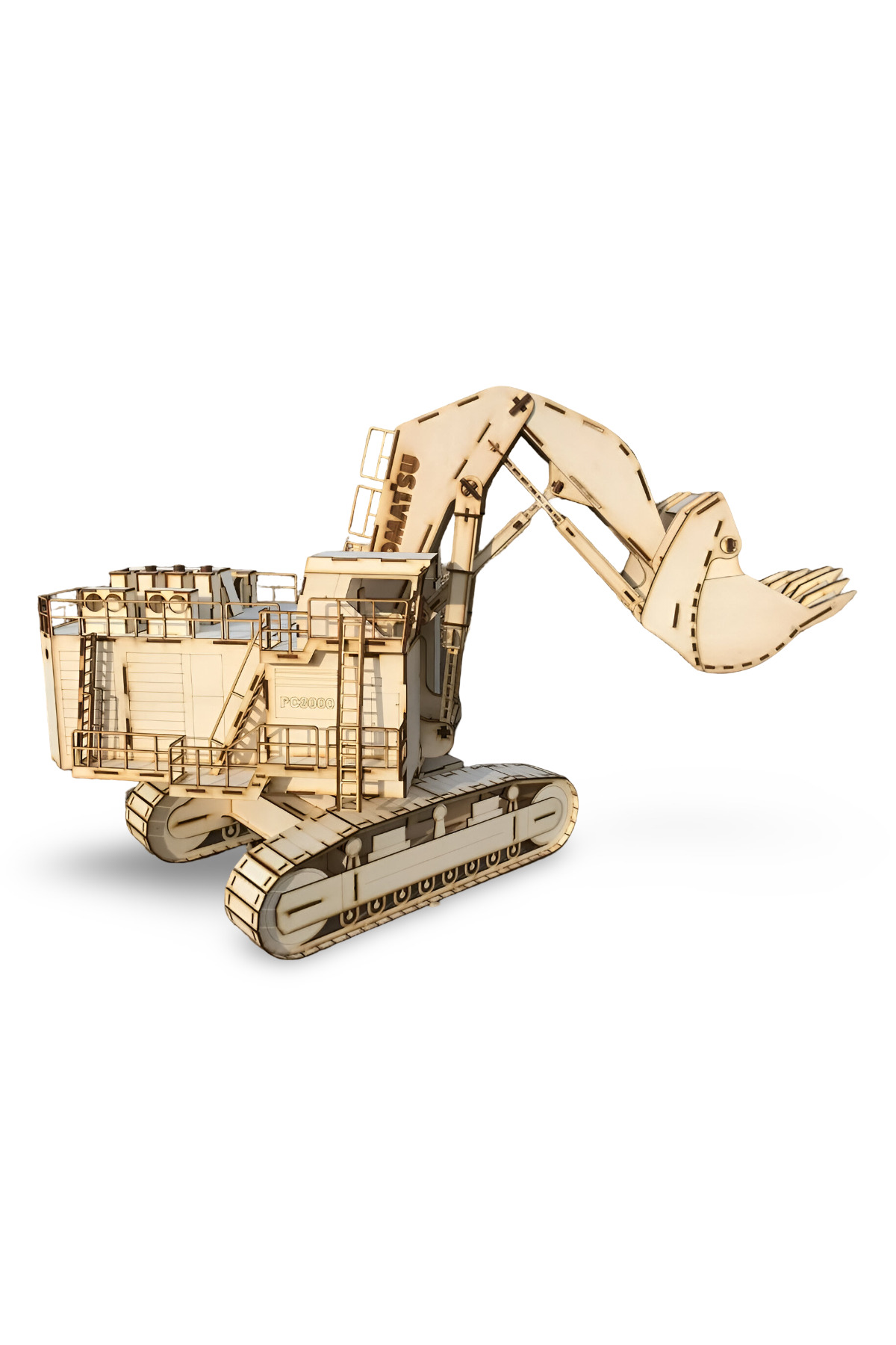 ALGWOOD 367 Parça Komatsu PC8000 Ahşap Maket - Ahşap İş Makinesi