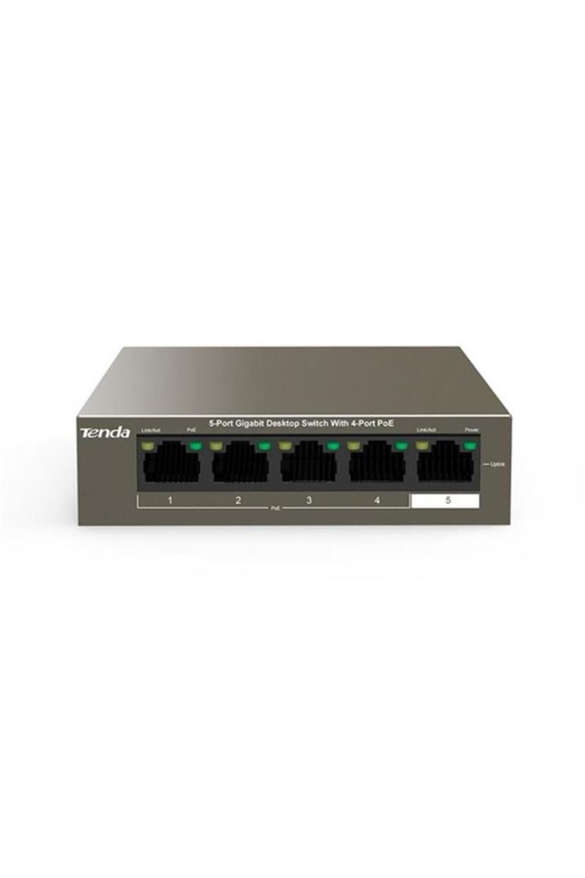 Vobotek Teknoloji Tenda TEG1105P-4-63W 5 Port 4 Port Poe+ 10-100-1000 Switch Çelik Kasa Rack Mount