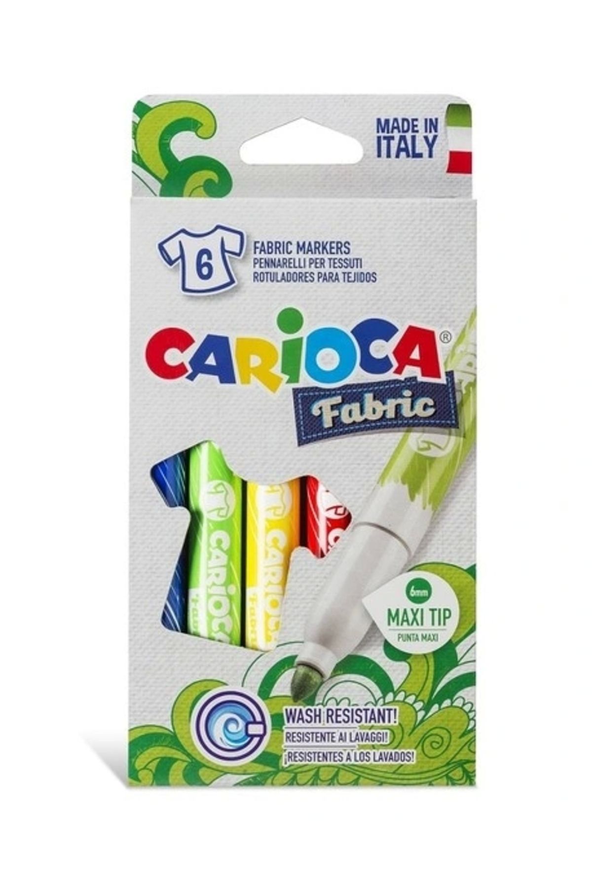 OurStyles Carioca Keçeli Kumaş Boyama Kalemi Maxı 6'Lı