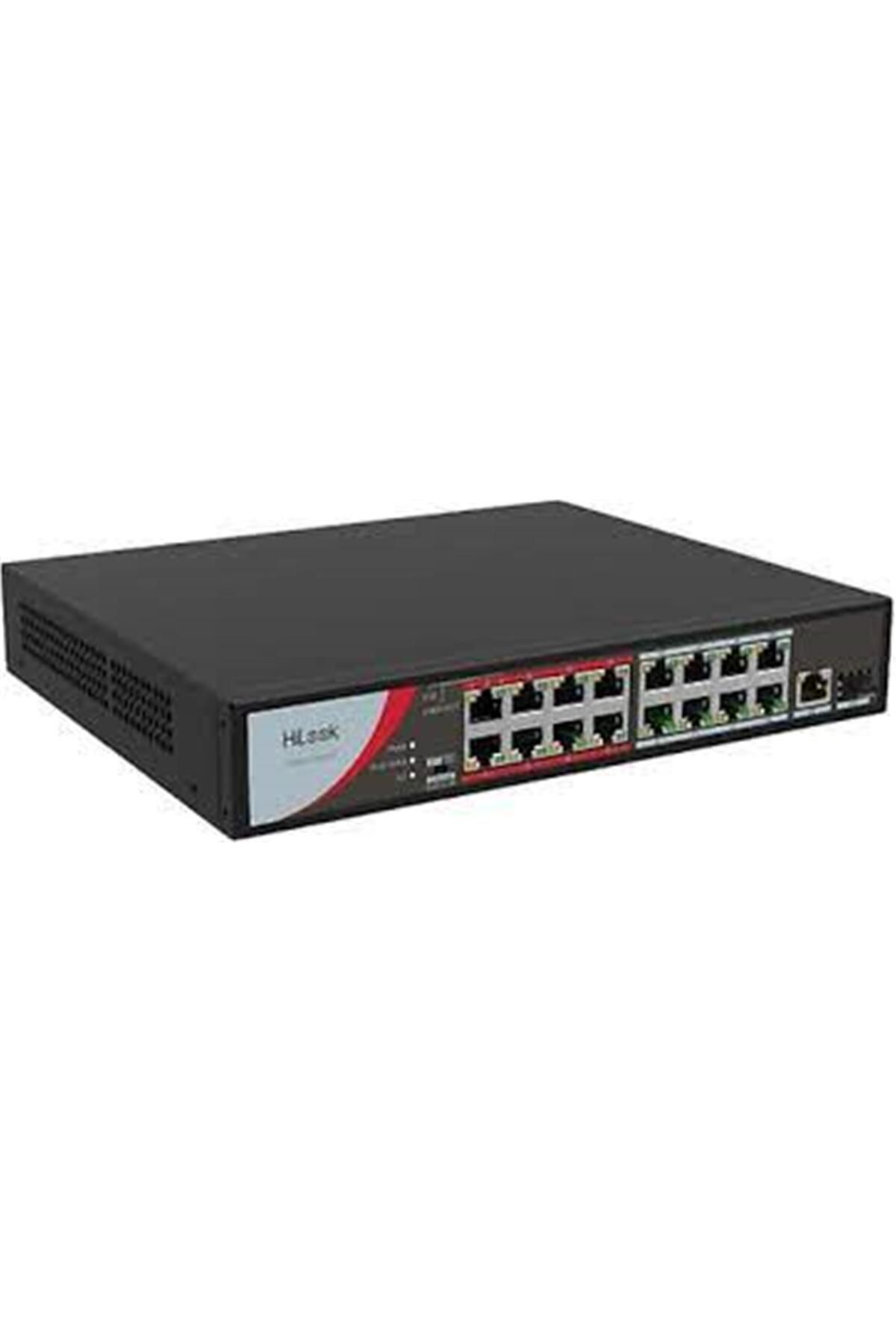 Vobotek Teknoloji Hilook NS-0318P-130(B) 16 Port 10-100 Poe Switch 1x1000 Mbps RJ45 Port, 1x1000 Mbps SFP
