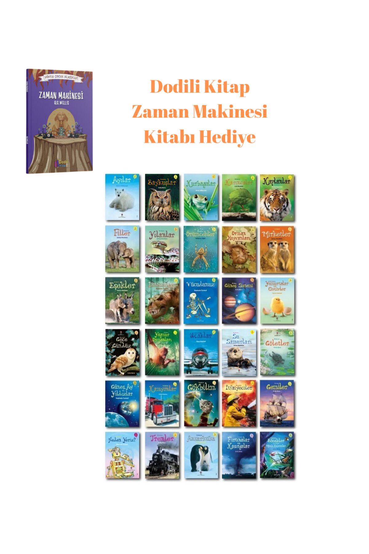 Tübitak Yayınları Tübitak Popüler Bilim Ilk Okuma Kitapları 30'lu Set / Zaman Makinesi Kitabı Hediye