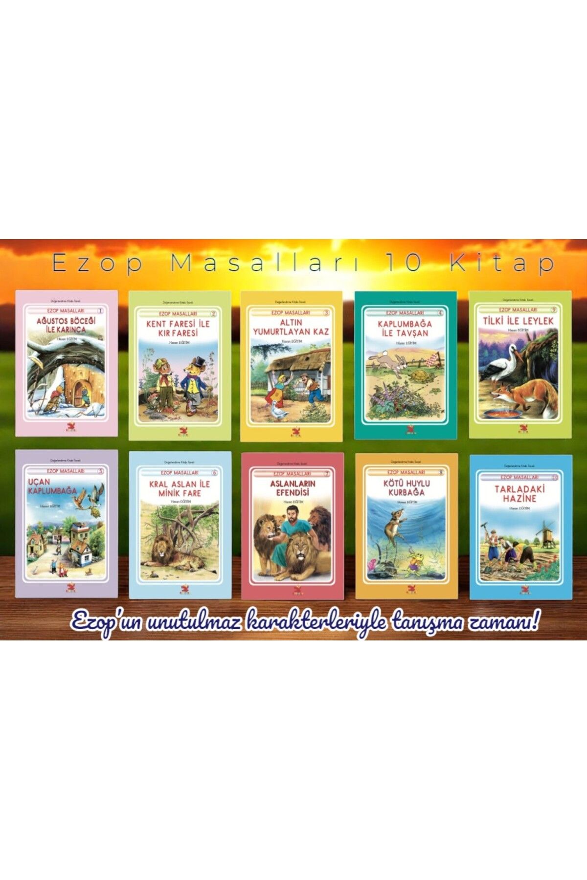 ÖZÜDURU YAYINLARI 1. Sınıf Ezop Masalları 10 Kitap Set
