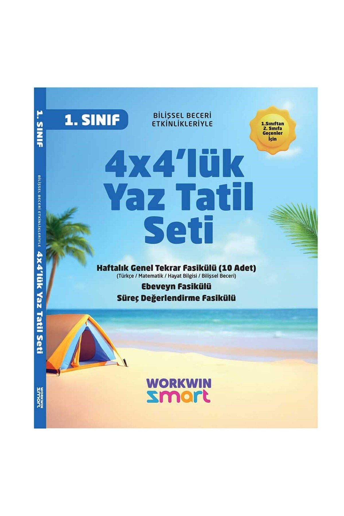workwin 1. Sınıf 4x4'lük Tatil Tekrar Seti | 12 Fasikül+Bilişsel Etkinlikler-2025