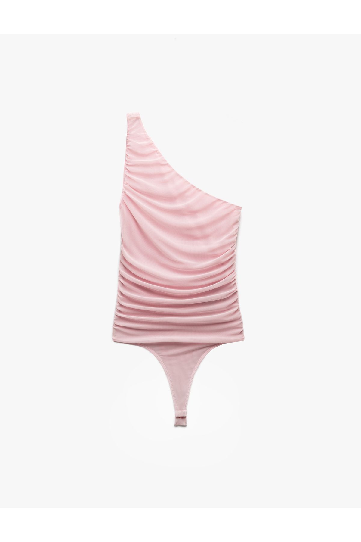 Koton Yarı Transparan Asimetrik Tek Omuz Tül Bodysuit