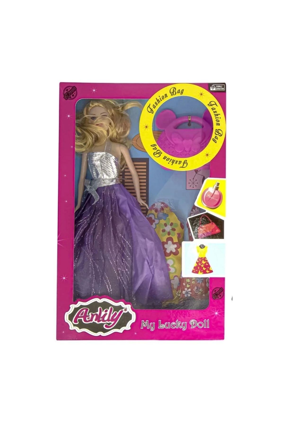 OurStyles Oydaş Anlily Çantalı Yedek Elbiseli Bebek 2281
