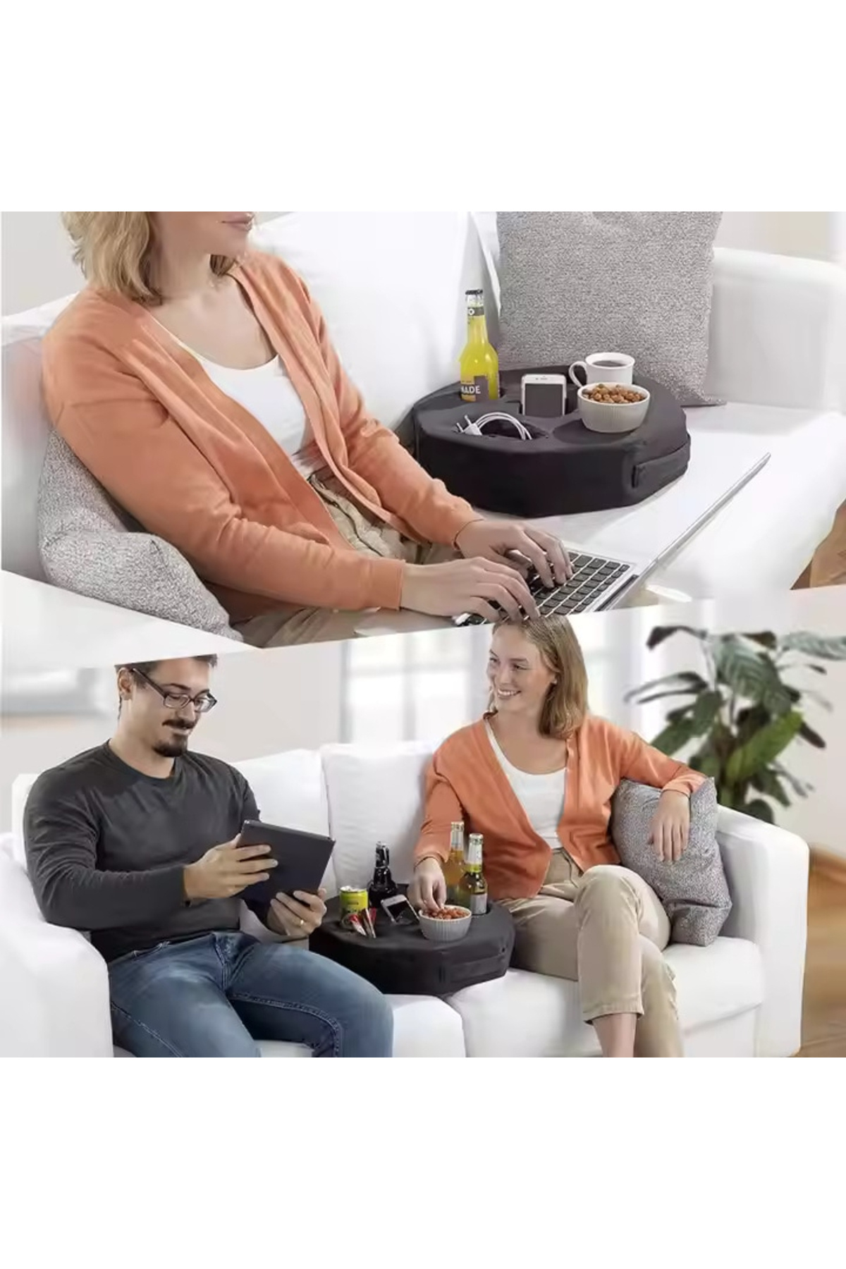 varioshop-VarioShop® Cinematic Pillow, 5 Compartments, Ideal for drinks and snacks while watching 6