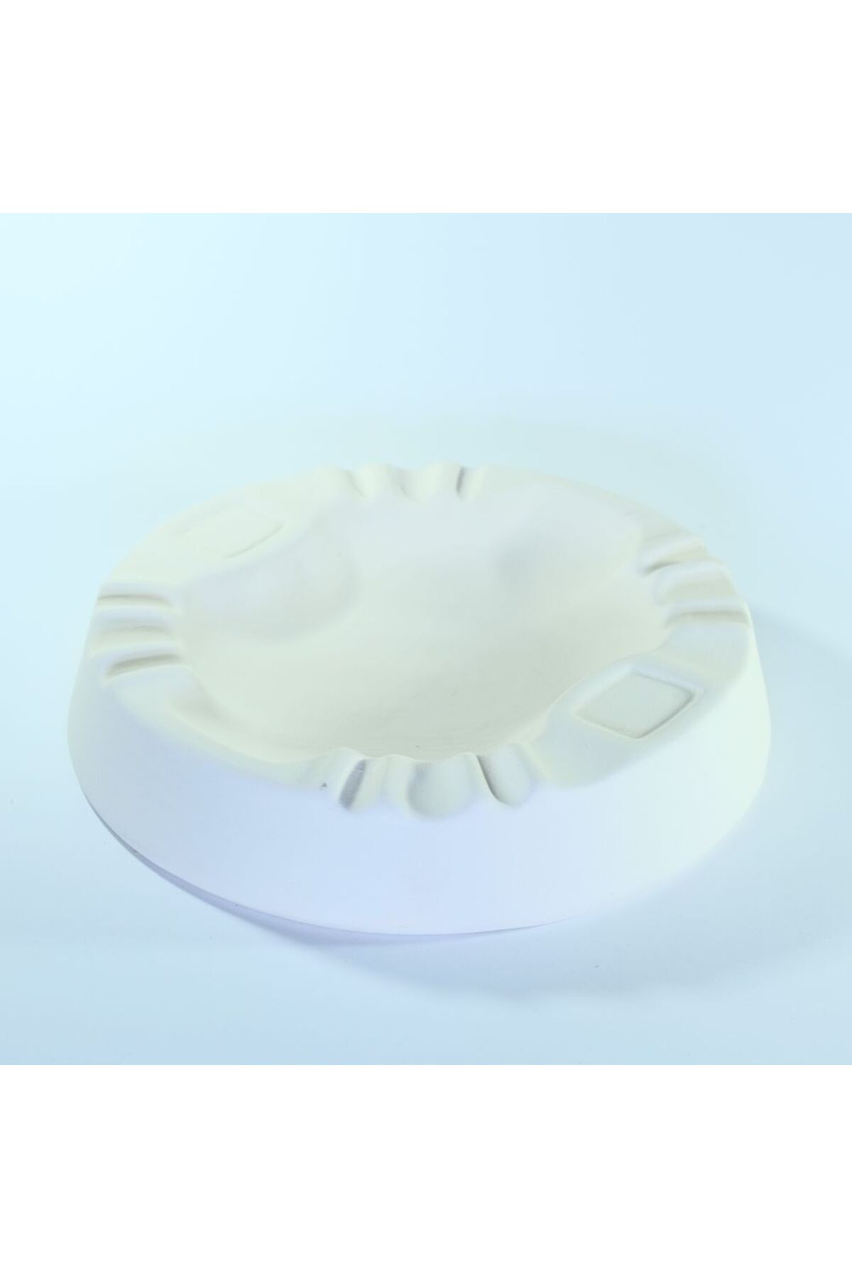 Selenart (HAM ÜRÜN) Battal Boy 21 cm Kül Tabağı Seramik Bisküvi (HAM ÜRÜN)