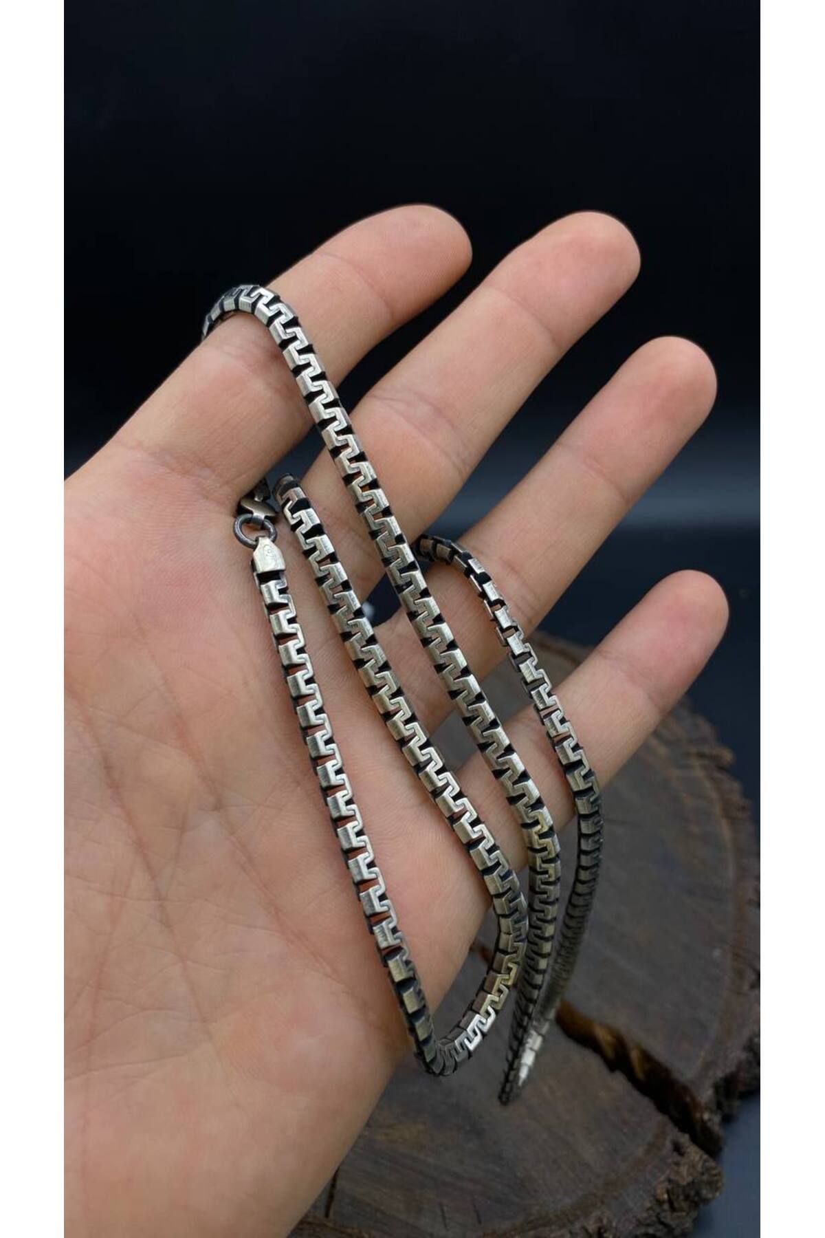 DESİGN OTTOMAN KUYUMCULUK 4.5MM 925 ayar gümüş Erkek İtalyan Zincir