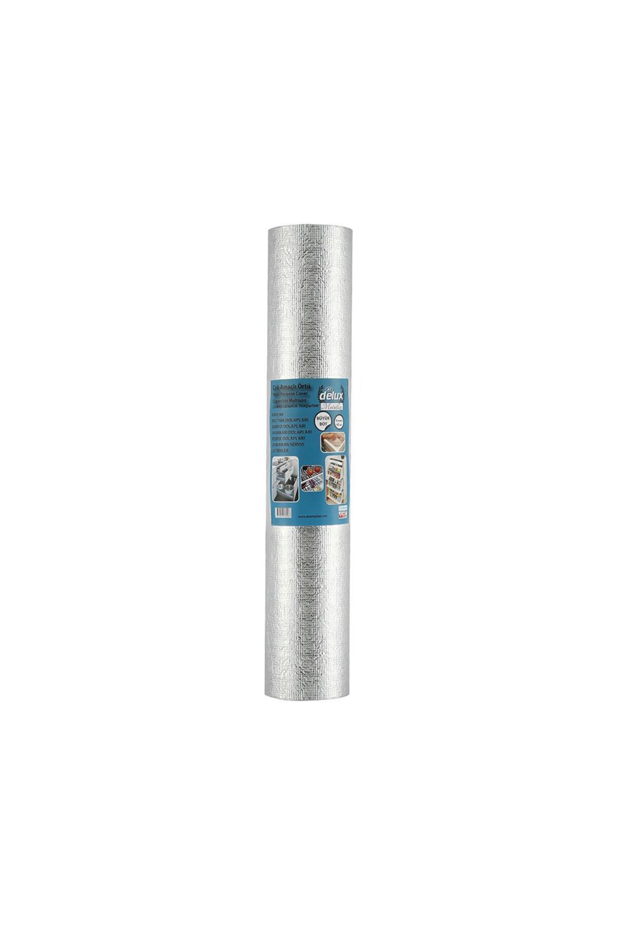 Delux ÇOK AMAÇLI ÖRTÜ RAF MUTFAK DOLABI BANYO DOLABI VS. 1,7 METRE X 30 CM METALİZE RENK
