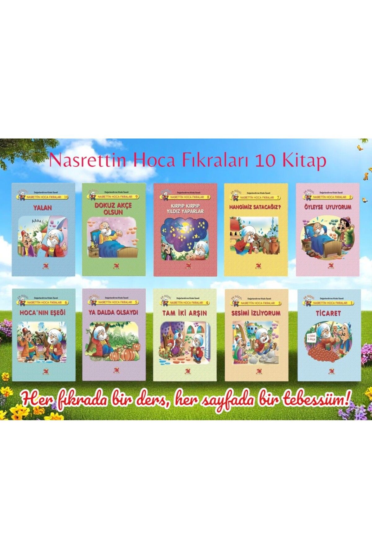 ÖZÜDURU YAYINLARI 1. Sınıf Nasrettin Hoca Fıkraları 10 Kitap Set