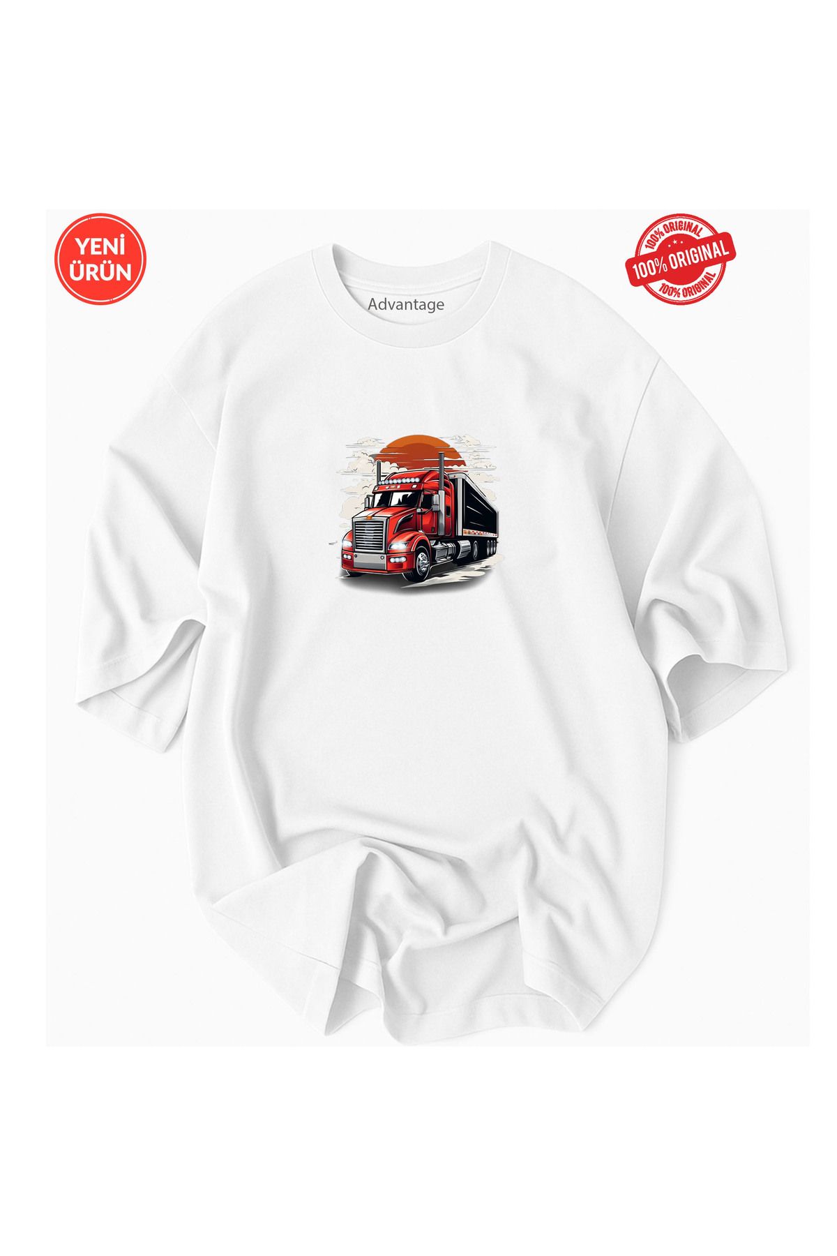 JDM Çekici Tır Baskılı T-shirt 100% Pamuklu Premium Tişört