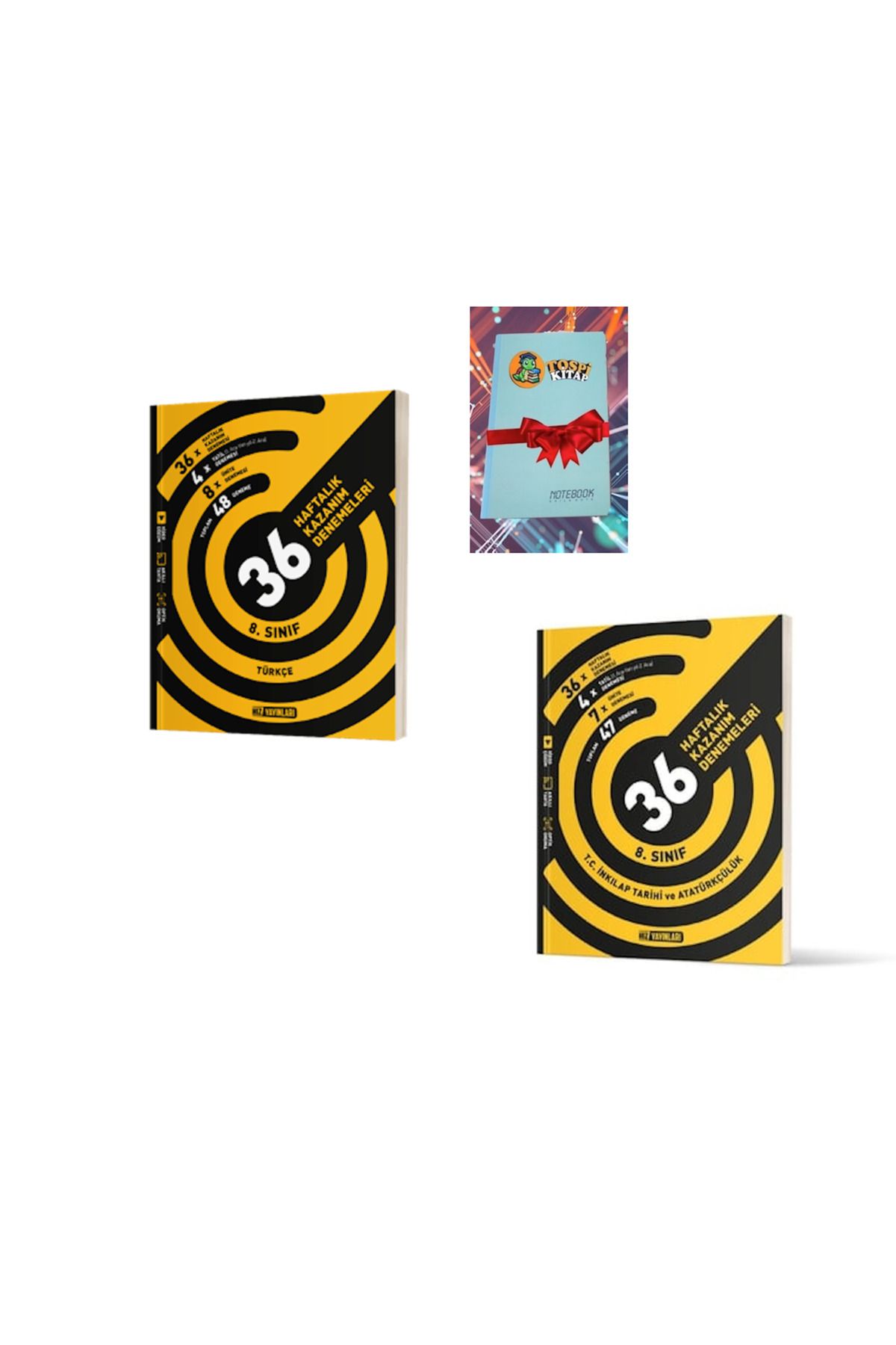 Karma Kitaplar 8. Sınıf TÜRKÇE + İNKILAP TARİHİ 36 Haftalık Kazanım Denemeleri ( NOT DEFTERİ HEDİYE)
