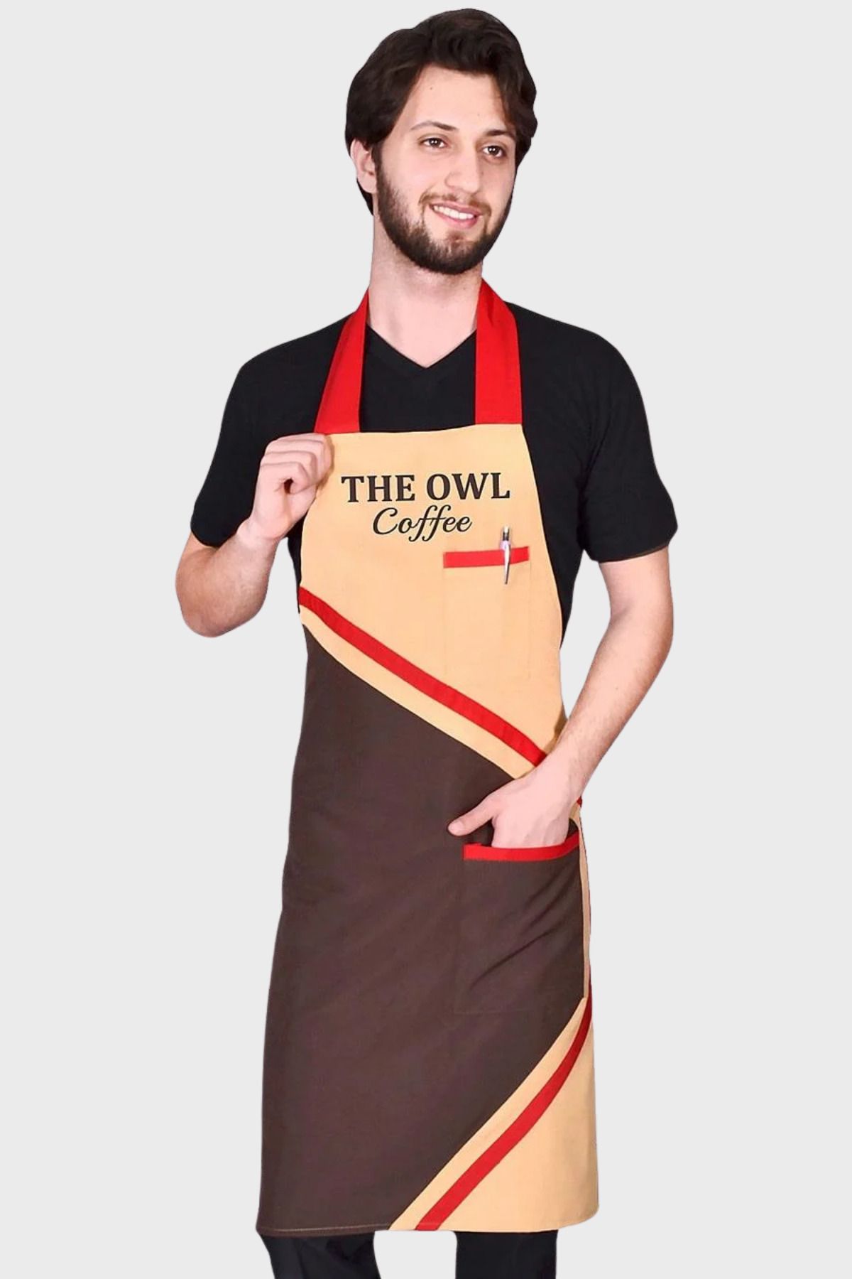 Üniformanya İsim Hediyeli Önlük Boydan Mutfak Şef Aşçı Garson Cafe Restaurant Servis Barista Önlüğü Modelleri