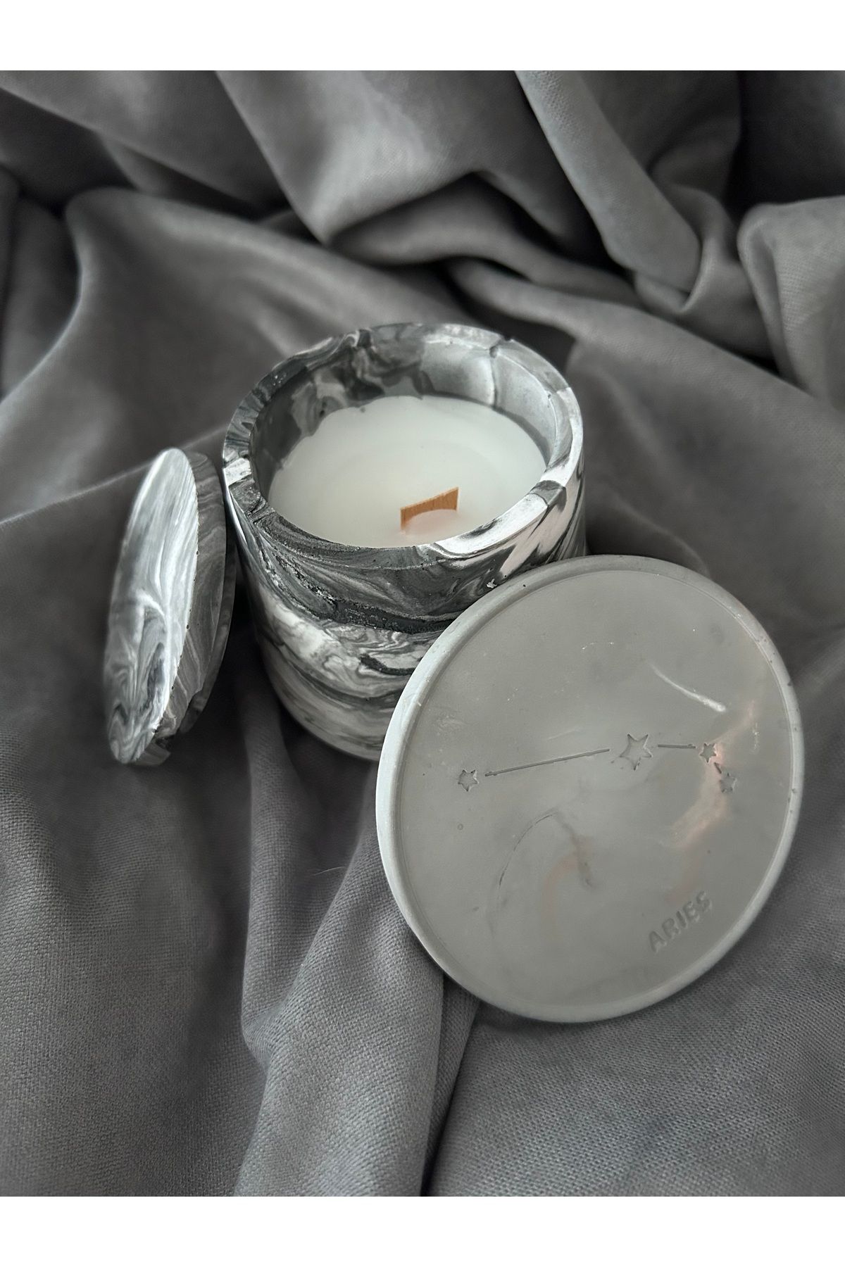 Home Burç Mum - Bardak Altlığı 2’li Set