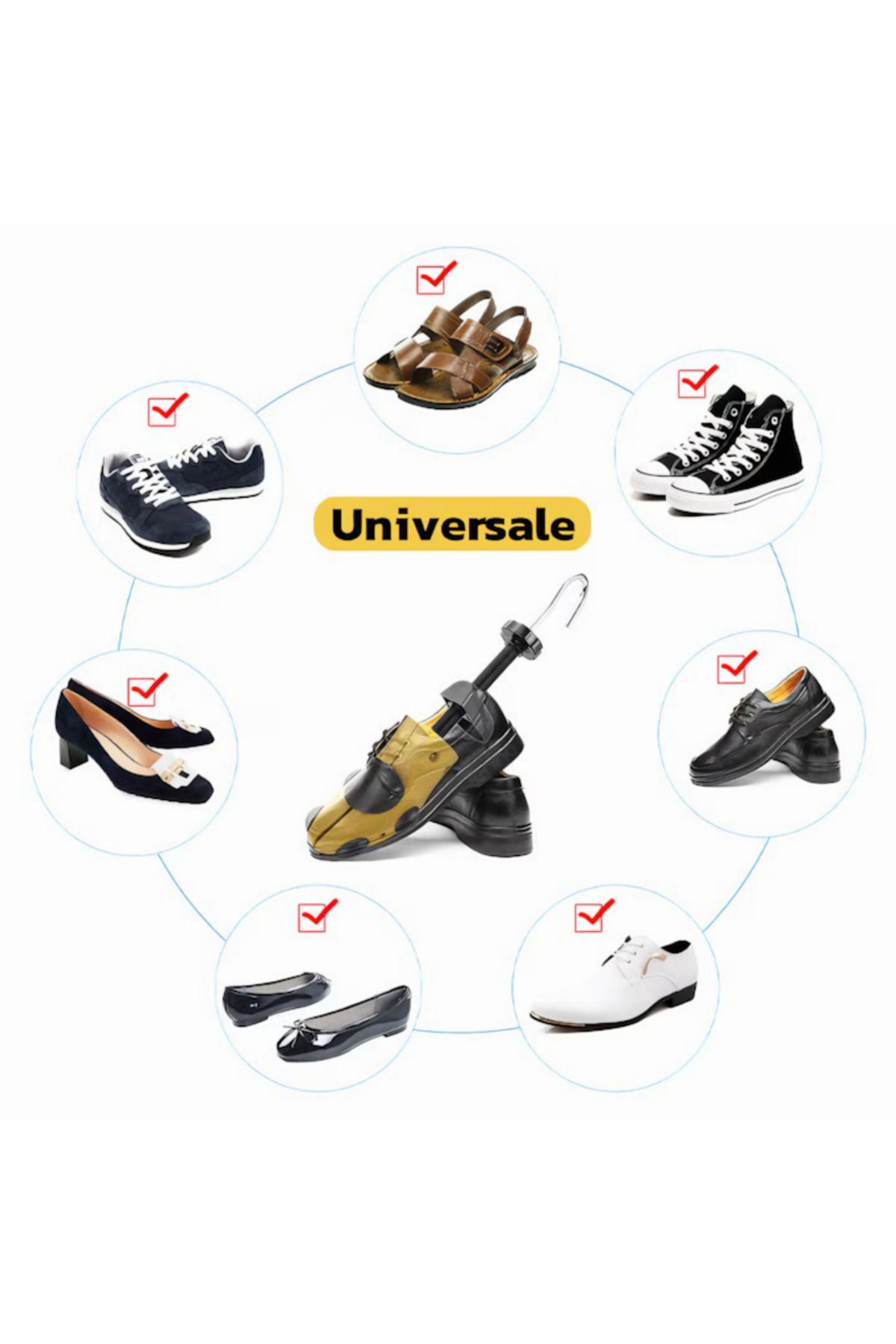 varioshop-Set of 2 Adjustable Breast/Shoulder Guards and Shoe Rack VarioShop® - Size 40-47, For Wide and Long Legs 5