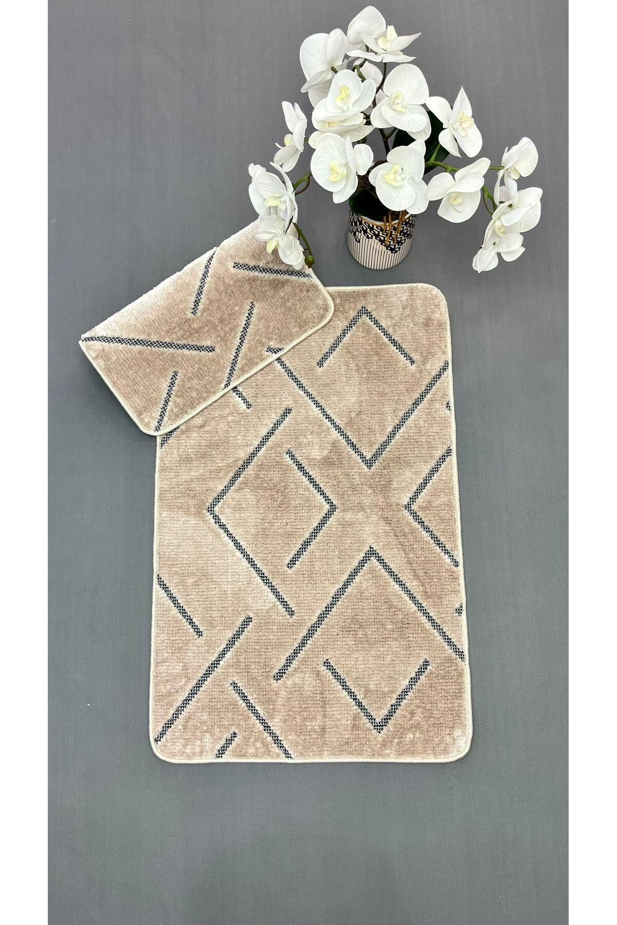 Dainty Home ORKİDE iki parça dekoratif banyo paspası
