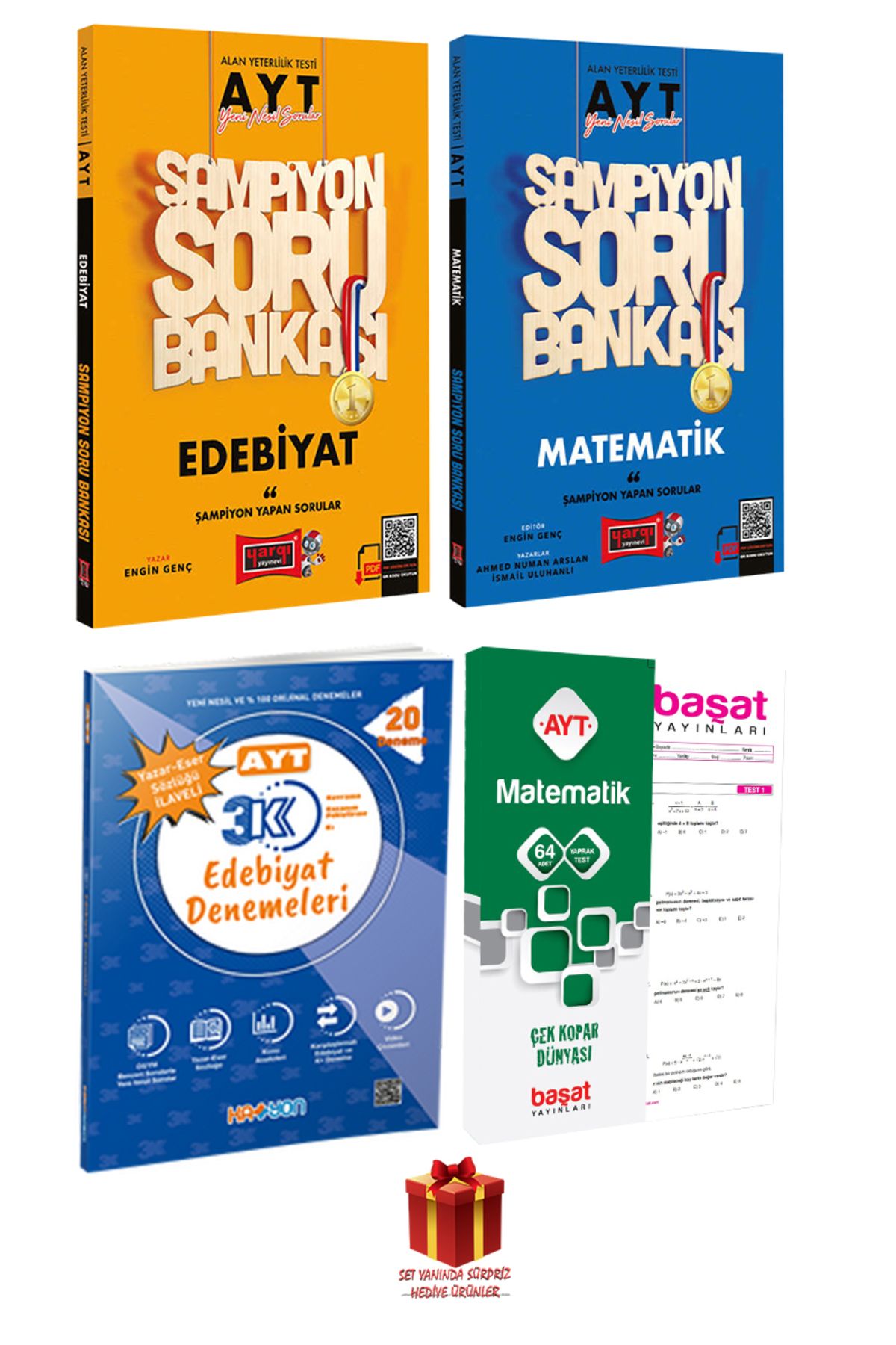 Yargı Yayınları AYT Edebiyat-Matematik Soru B.-Edebiyat 20 Deneme-Matematik Çek Kopar+Hediye