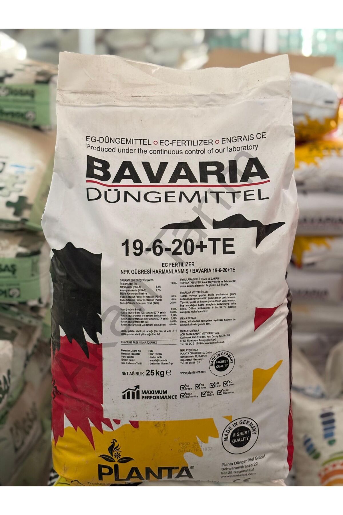 Bavaria 19-6-20 NPK Gübre 25 Kg