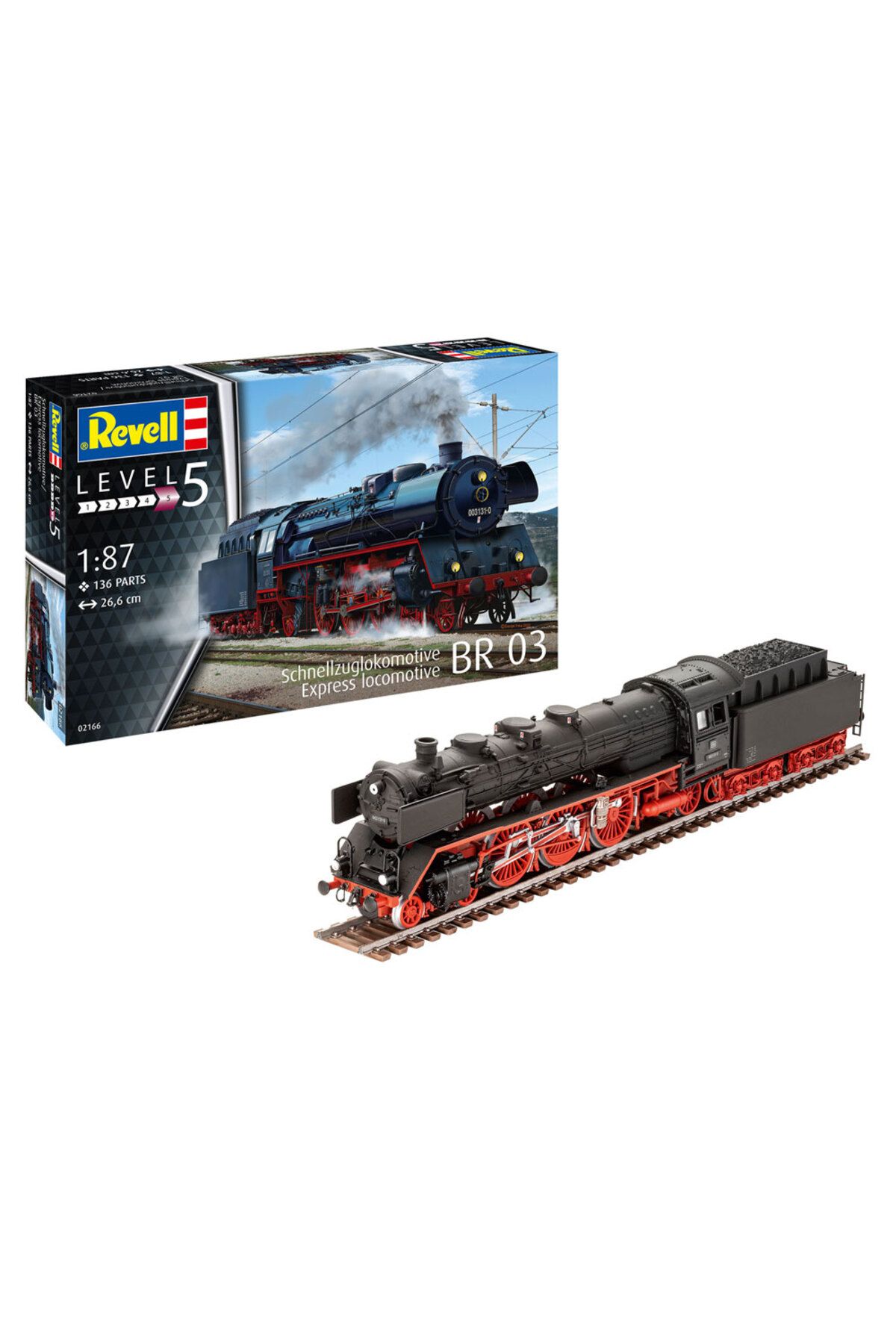REVELL Model Kit Tren Express Locomotive Br03 Tender 02166