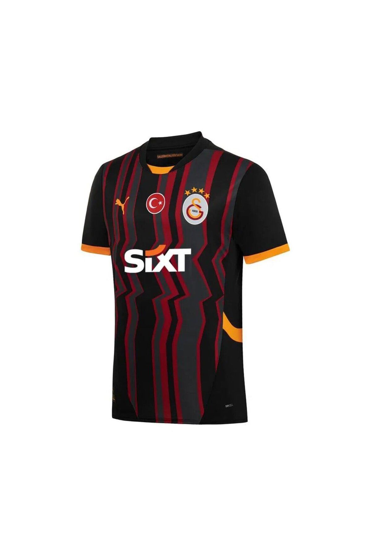 yenteks Galatasara-y. 45numara V.O yazılı Siyah Deplasman 24/25 Sezon Kısa Kol Yetişkin Forma