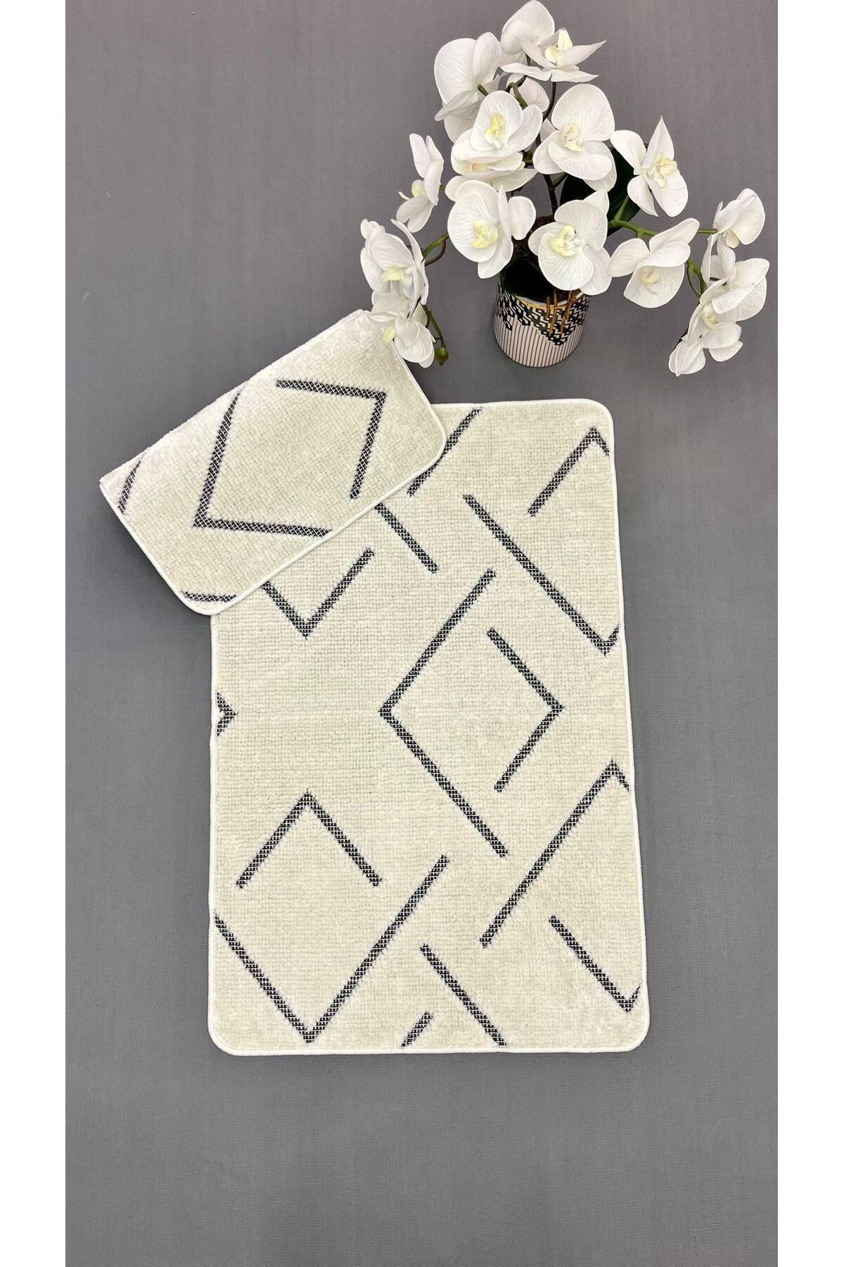 Dainty Home ORKİDE iki parça dekoratif banyo paspası