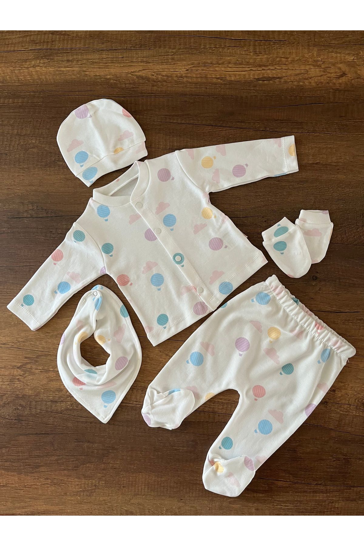 SHOPNEST 5'li Bebek Takımı Hastane Çıkışı Zıbın Takım Bayram Hediyesi