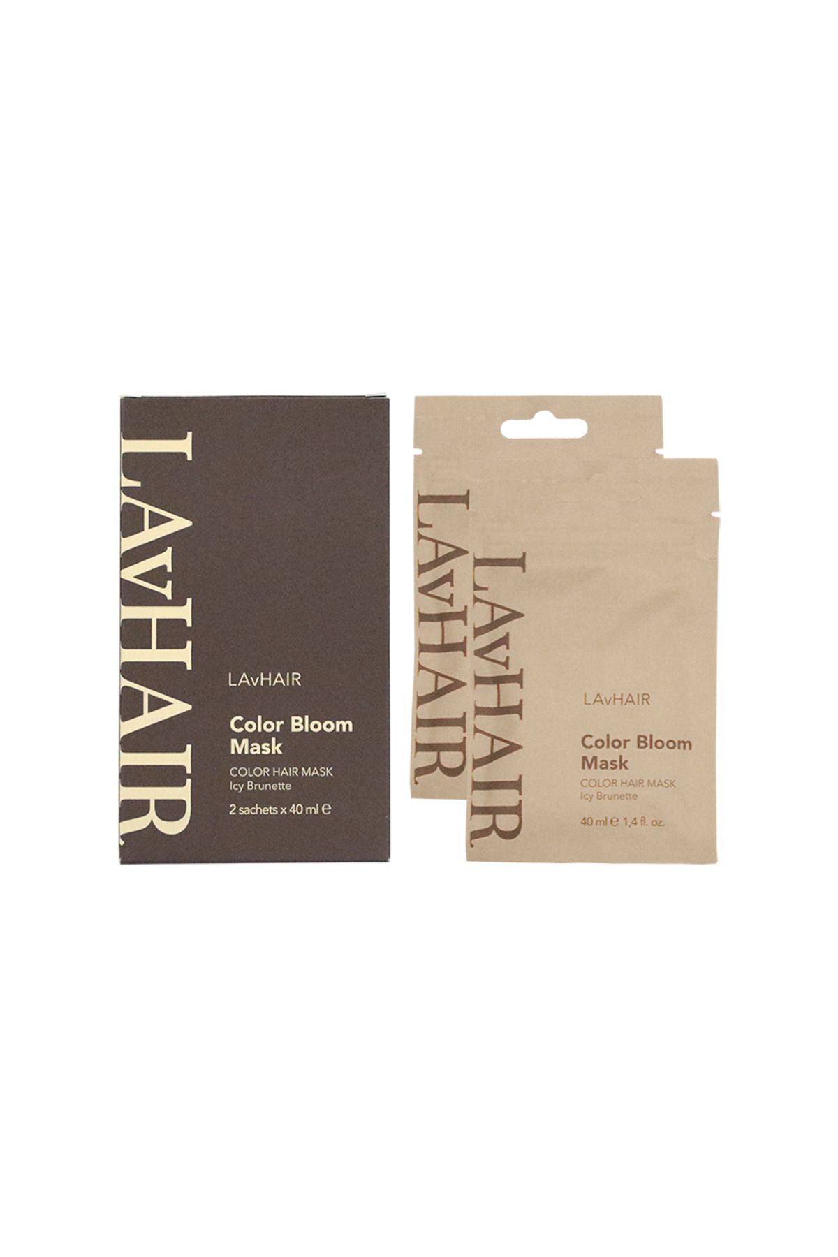 LAvHAIR Tonlayıcı saç bakım maskesi Color Bloom Maskesi (Ice Brunette)