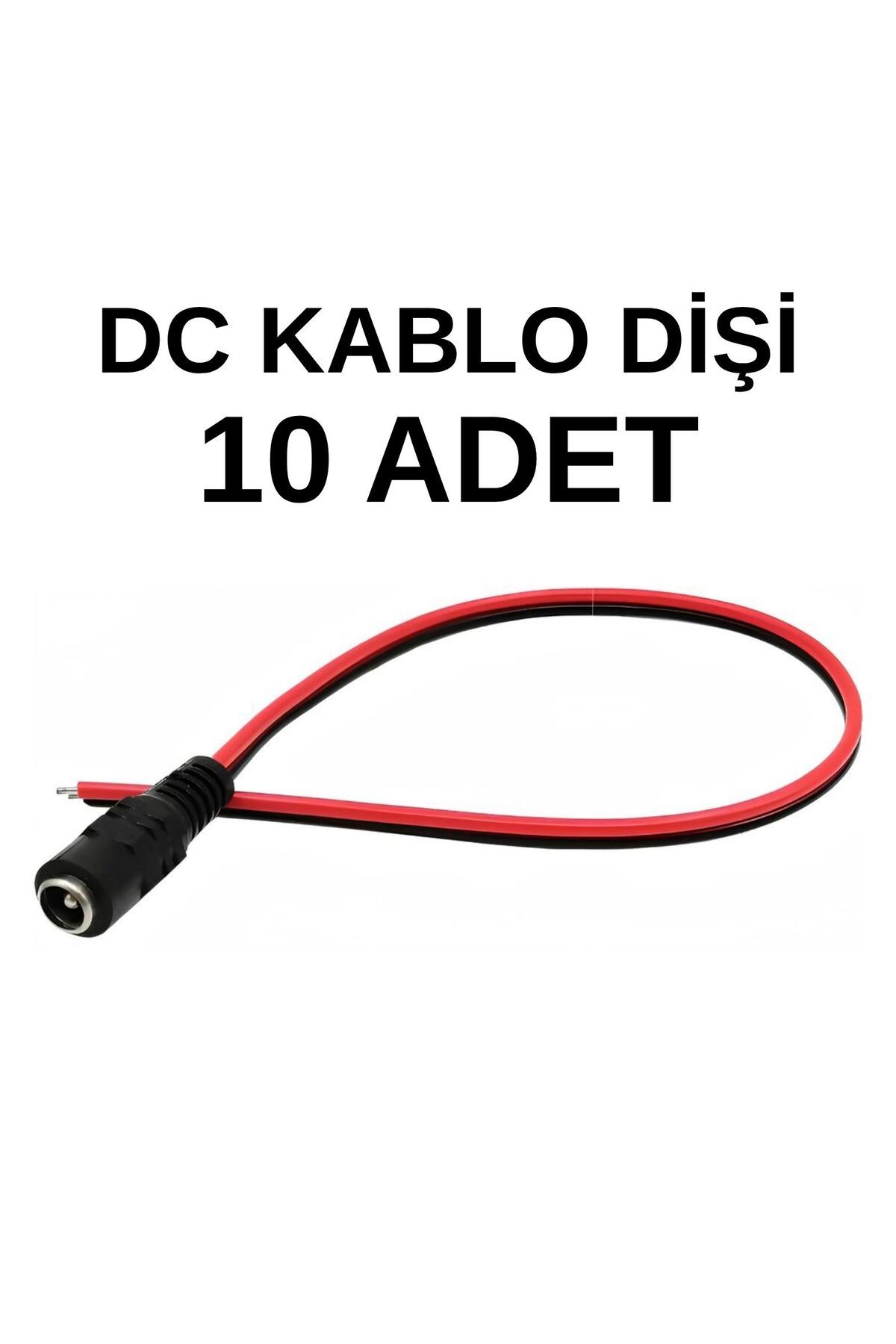 SpeedUF 5.5x2.1 mm Dişi DC Adaptör Kablosu 20 cm | 12V Güç Kablosu Kamera & LED Uyumlu (10'lu Paket)