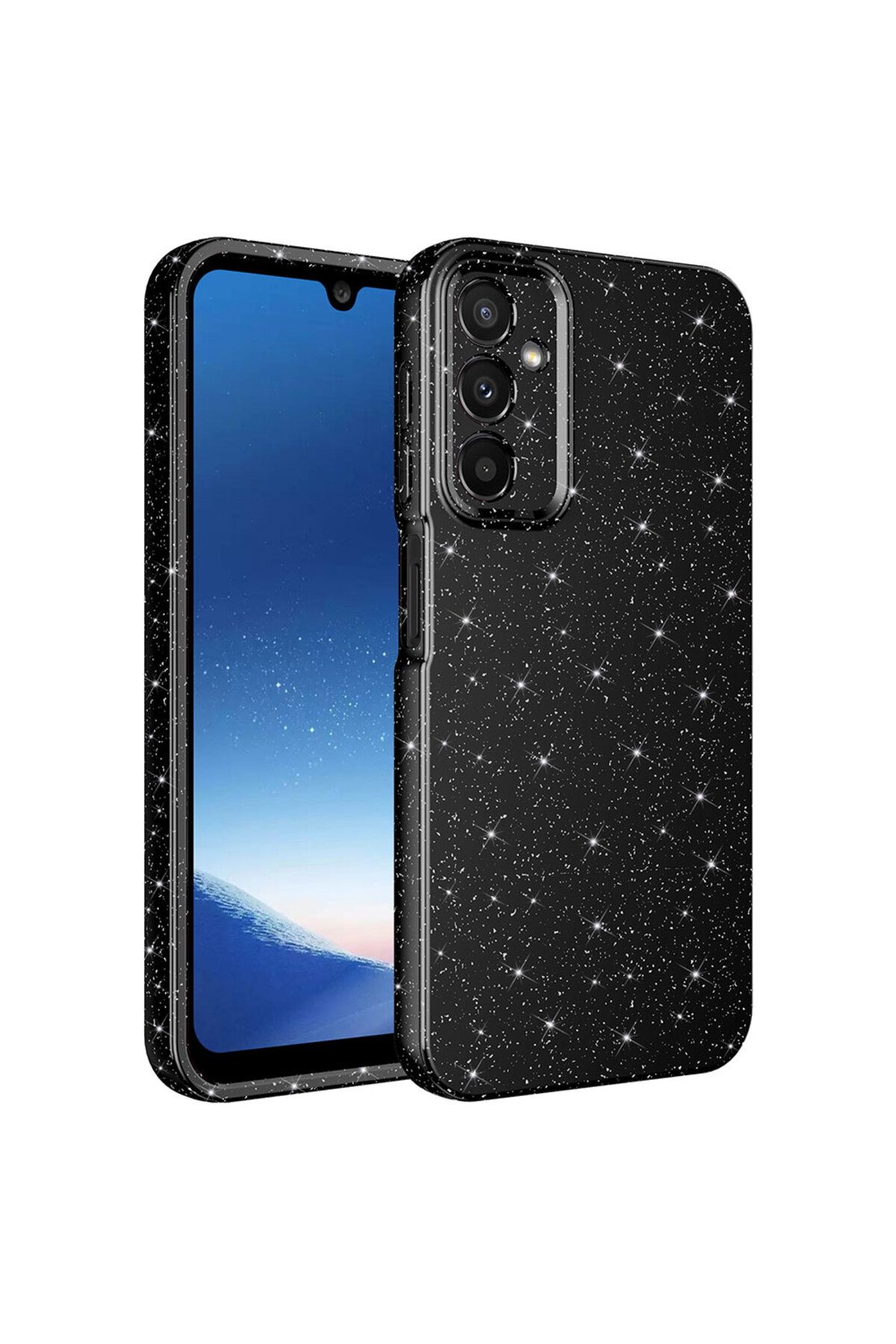 halkhouse Samsung Galaxy A24 Kılıf Kamera Korumalı Simli Lüks Esnek Slikon Kotno Kapak