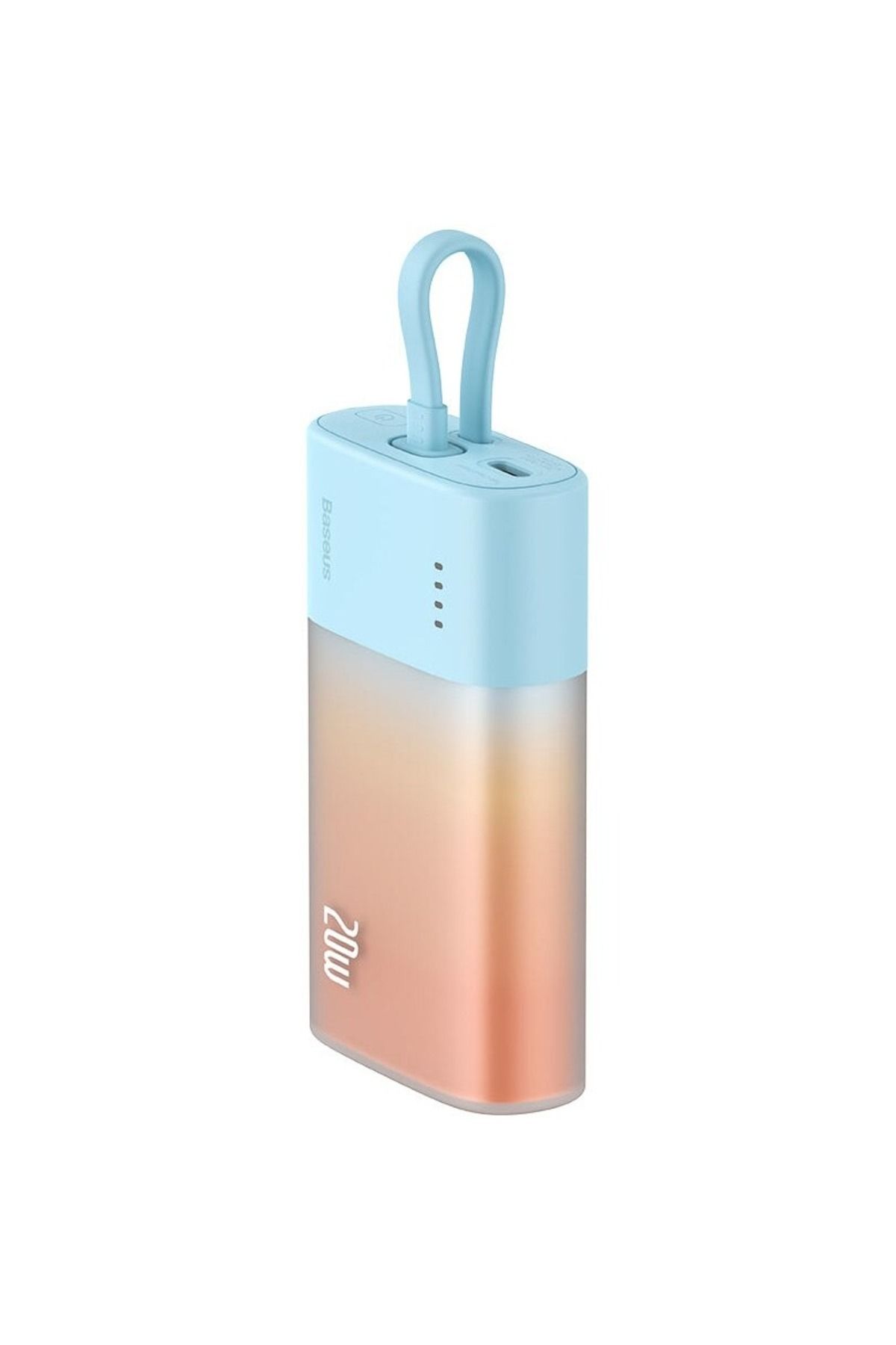 Baseus-Baseus Popsicle external battery 5200 mAh, 20W, USB-C, built-in cable, Orange 1