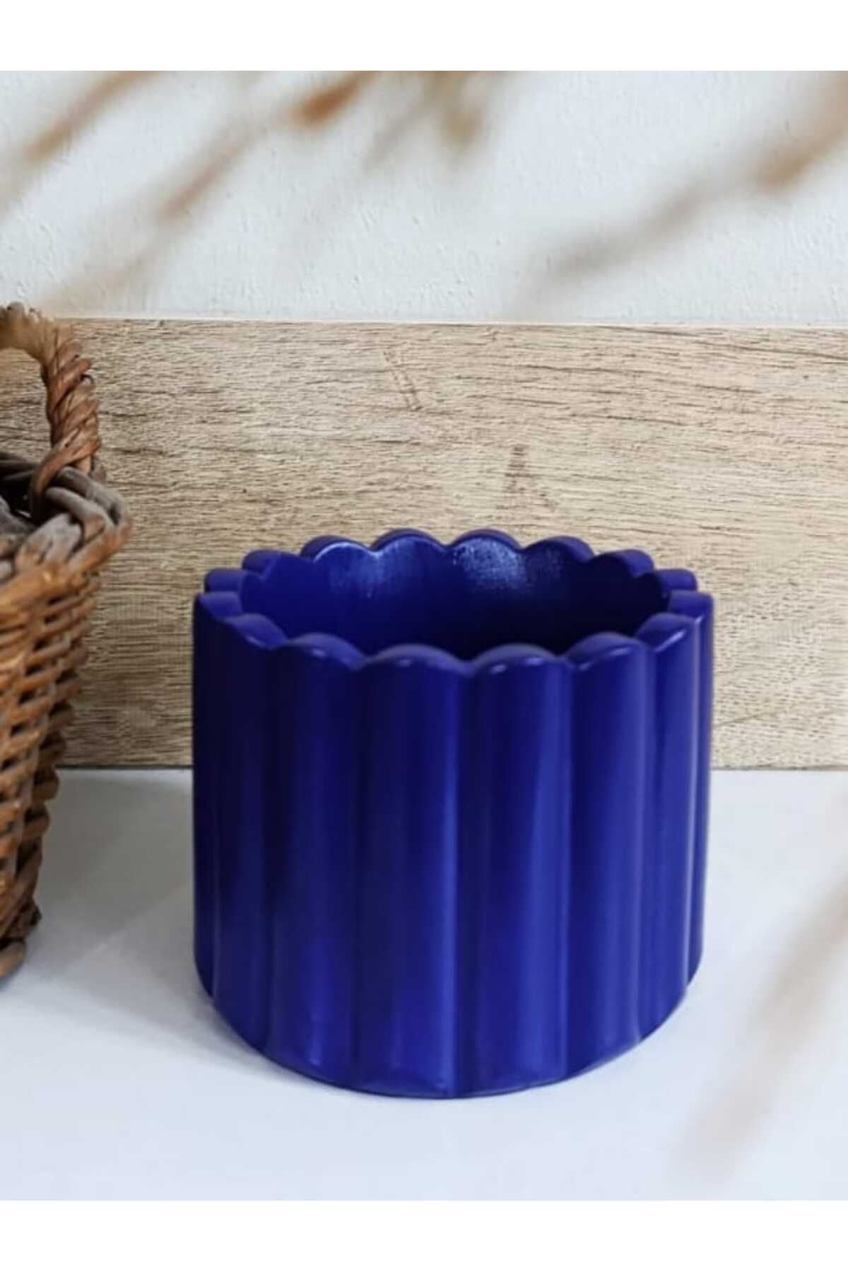E.M.S AVM MOR RENK ÇUBUK DESEN SAKSI SUKULENT SAKSISI MENEKŞE SAKSISI DEKORATİF SAKSI 7,5 X 10 CM.