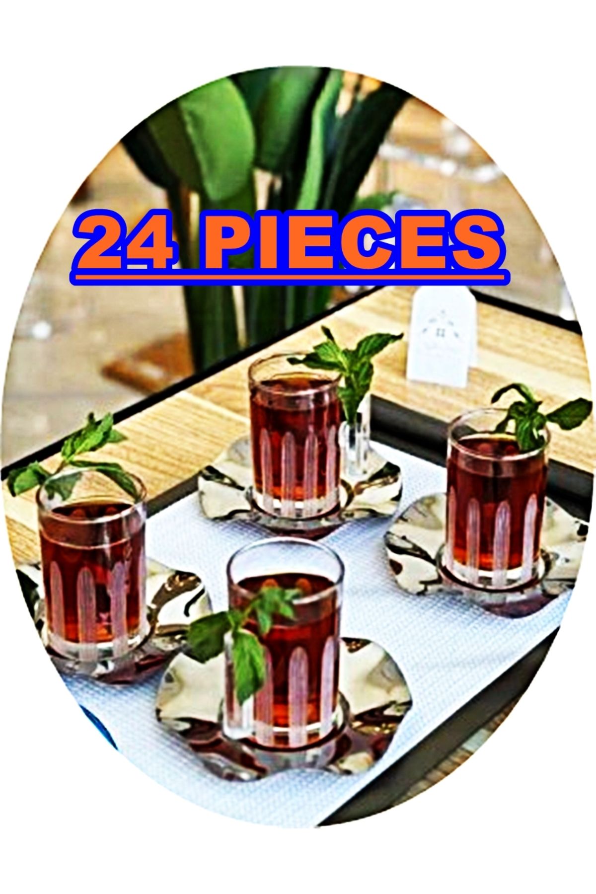 DECOSTYLE 24 parça bardak mıra seti Bulaşık makinesine atılır