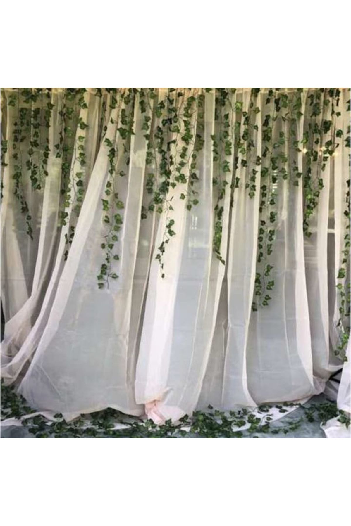 varioshop-Set of 6 decorative garlands VarioShop®, Artificial Ivy Model, 81 Leaves/Branch, Length 12.6m, I 3