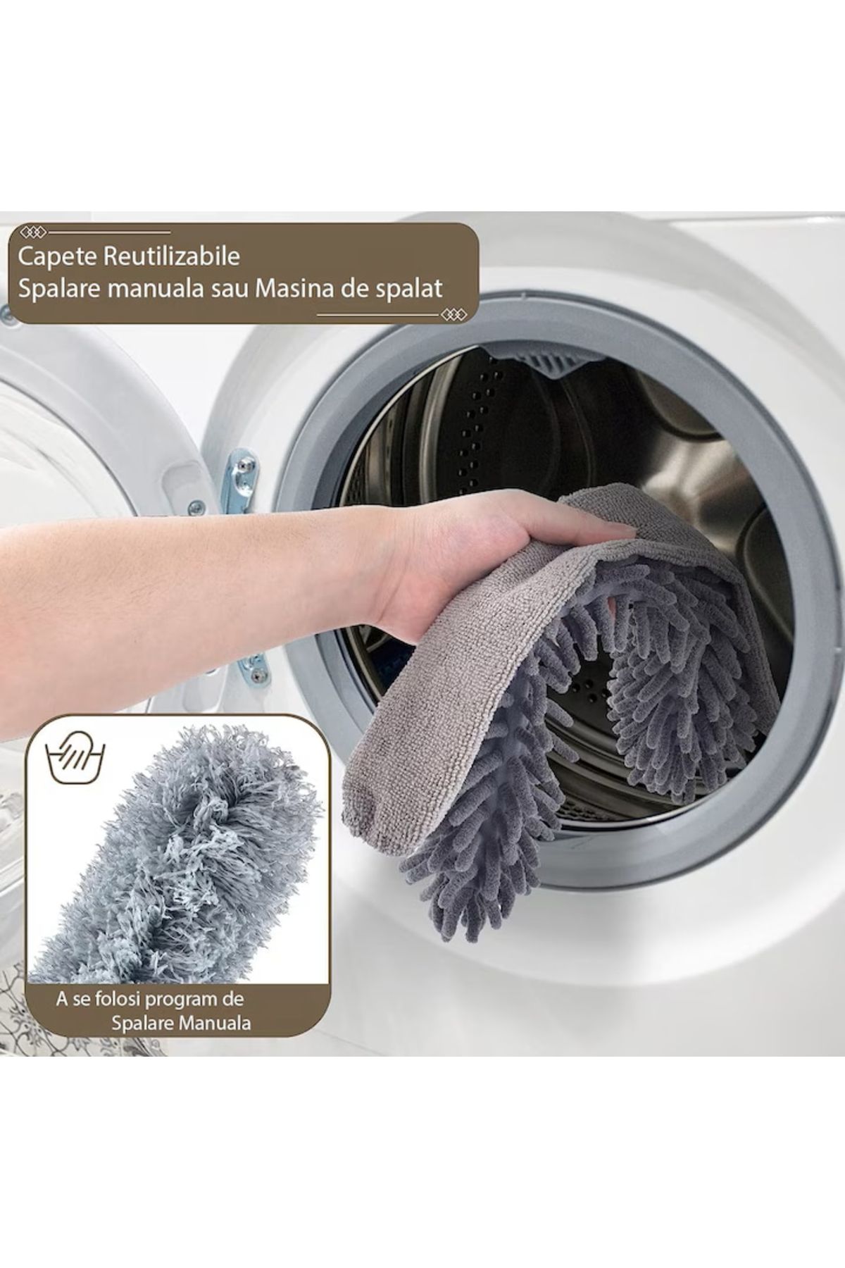 varioshop-VarioShop® dust brush/pad, Extendable handle up to 250 cm, For hard-to-reach areas, 6