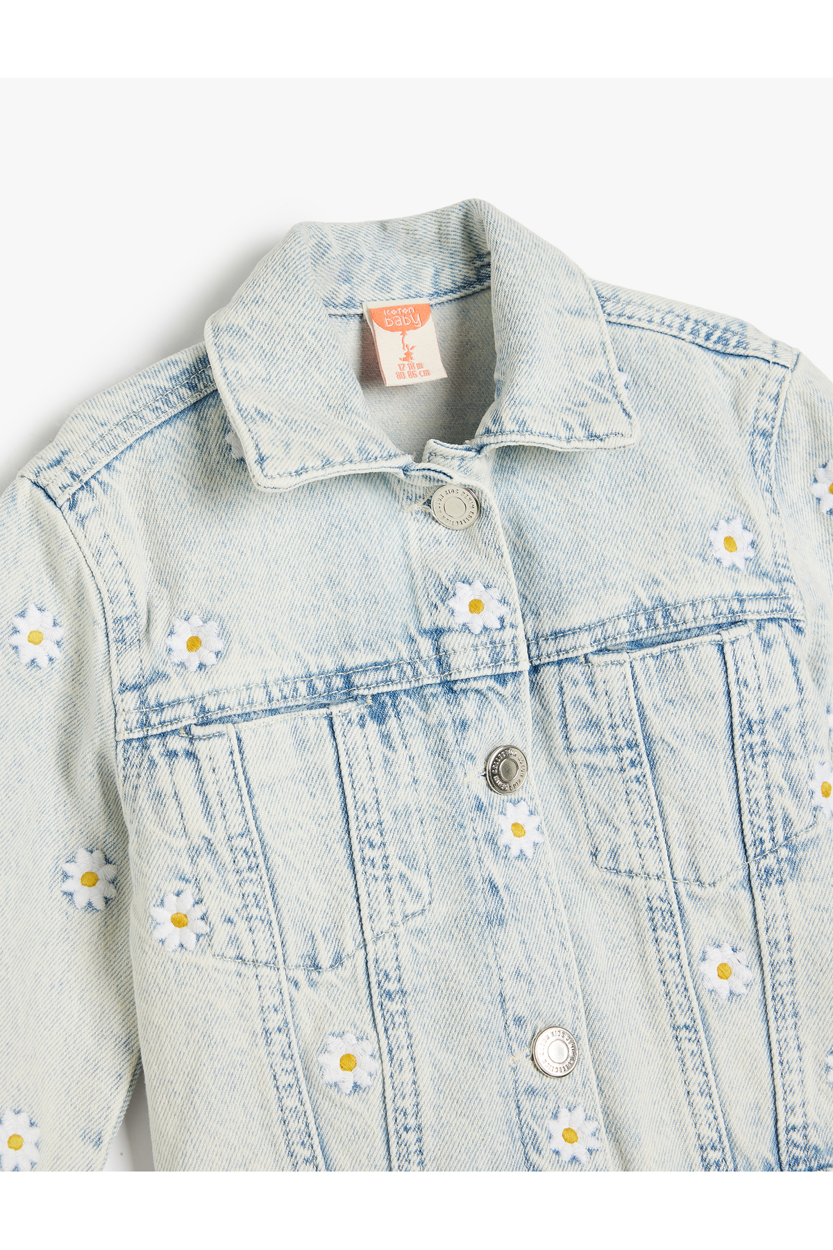 Koton Açık İndigo Kız Bebek Ceket 5SMG20003AD fotoğrafı 3 (önizleme)