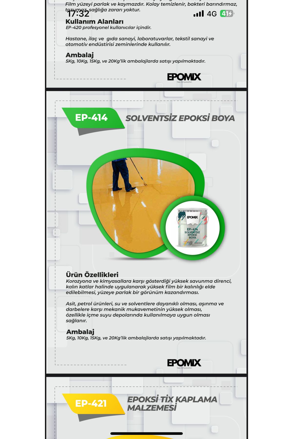 Epomix Epoksi çift komponent dayanıklı zemin boyası