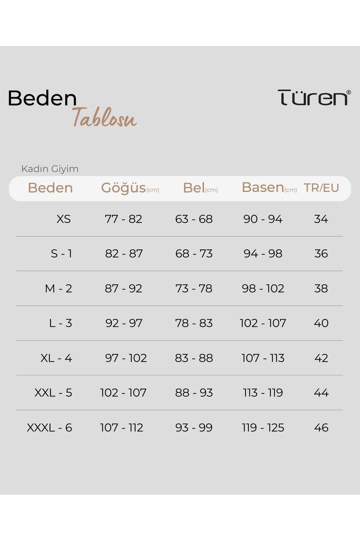 TÜREN Kadın Lazer Kesim 88% SUPİMA, 12% Likra Dantelli Külot