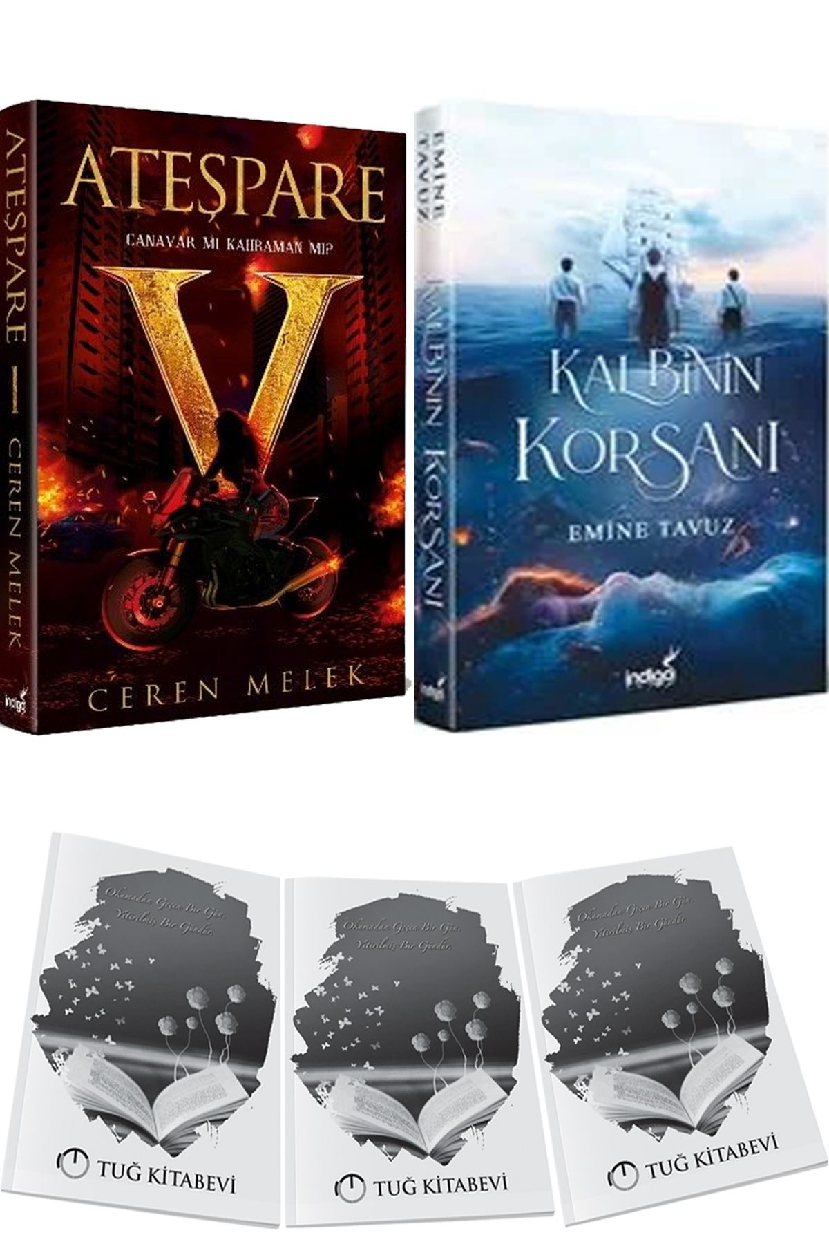 İndigo Kitap Ateşpare 1 Canavar mı Kahraman mı? Ciltli ve Kalbinin Korsanı Ciltli + Hediyeli