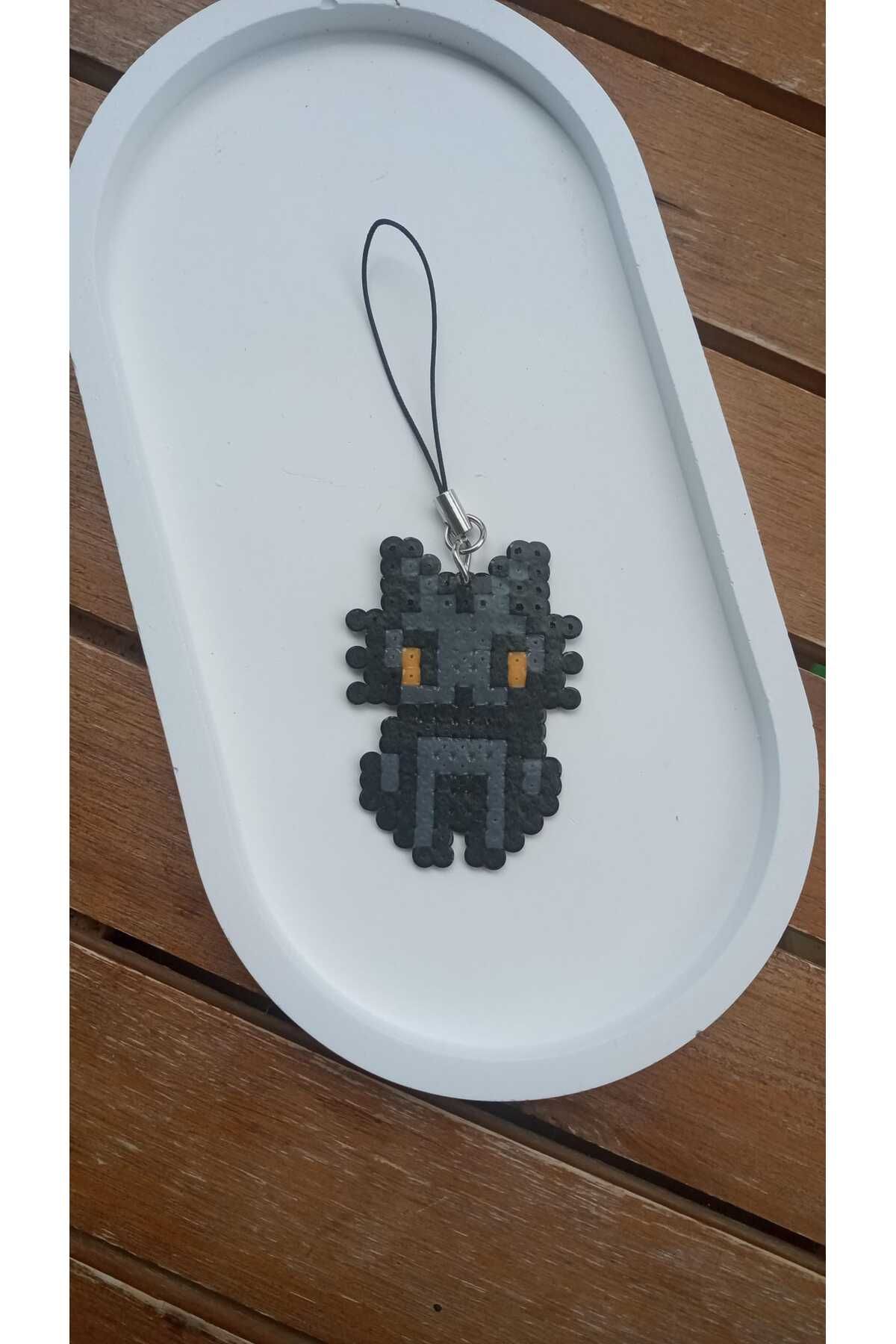 Atölye Moonlit Stardew Valley Siyah Kedi İpli Telefon Süsü Telefon Askısı Charm