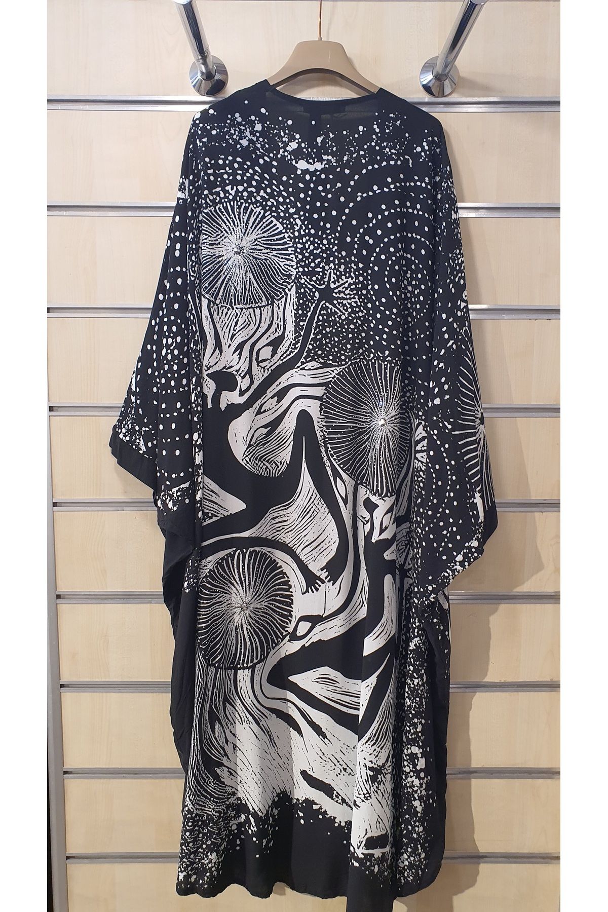Park Moda Kadın Kimono Silüet Desen Dijital Baskı