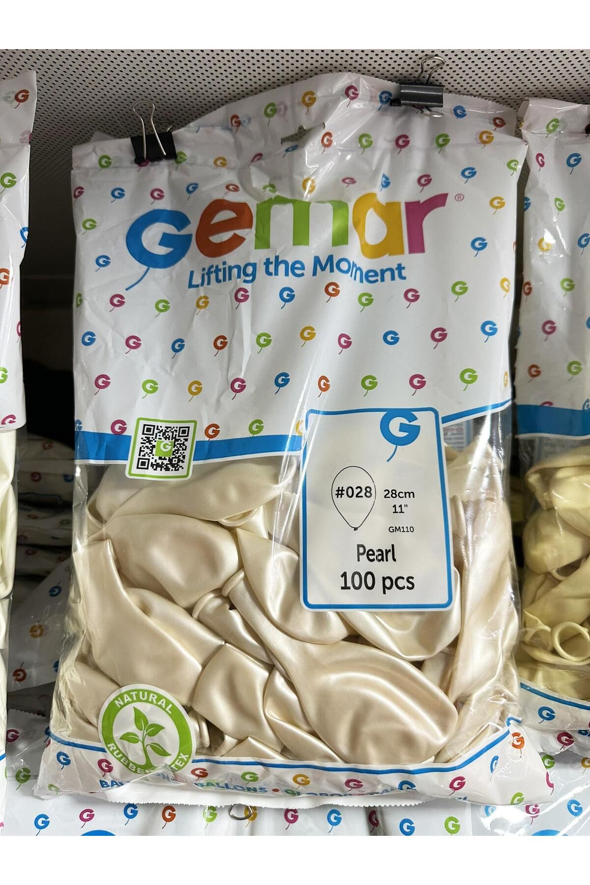 Gemar Parti Doğum Günü Organizasyon Balon - 28 Cm. - Ivory - Inci Beyaz - 100 Adet