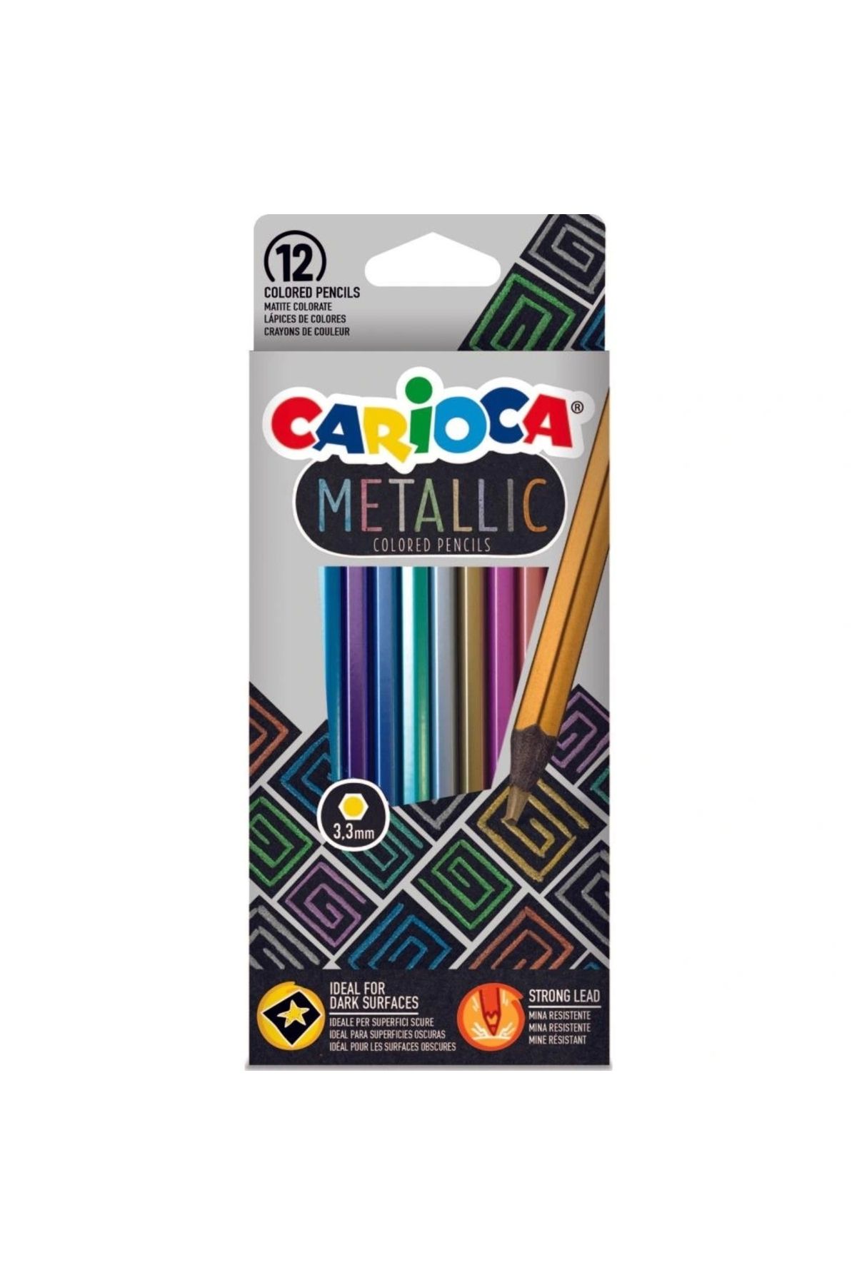 OurStyles Carioca Metalik Kuru Boya Kalemi 12'Li